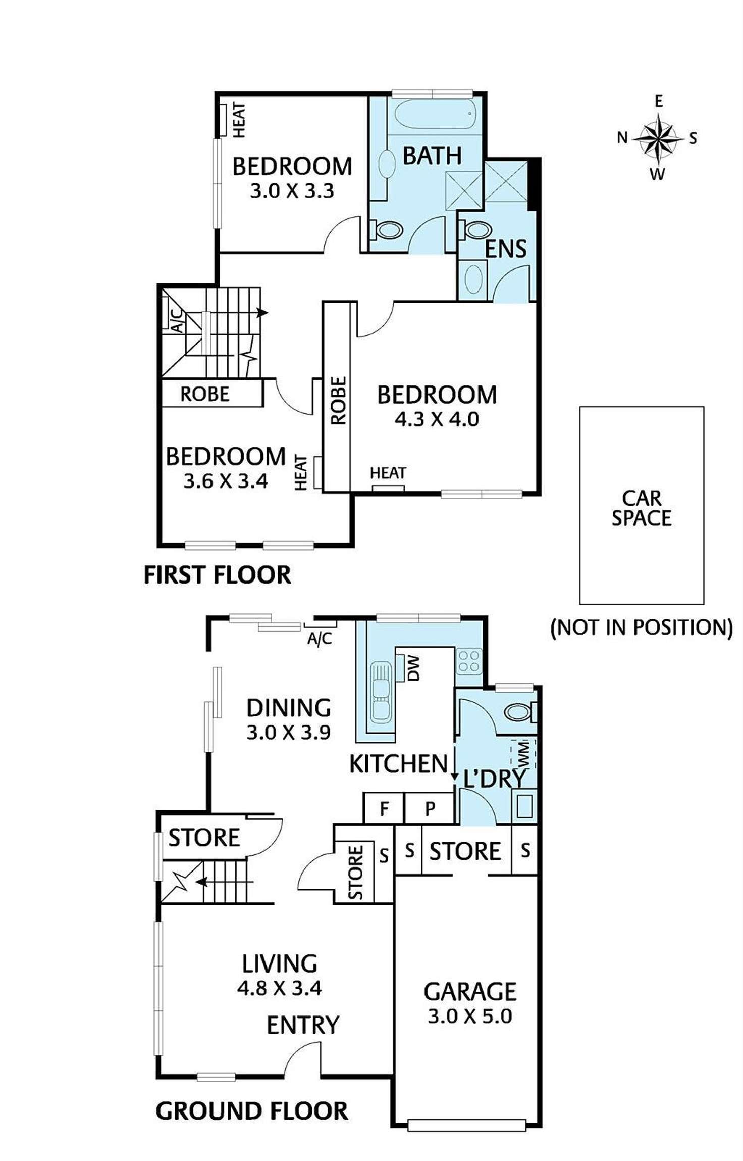 Floorplan of Homely townhouse listing, 13/337 Station Street, Thornbury VIC 3071