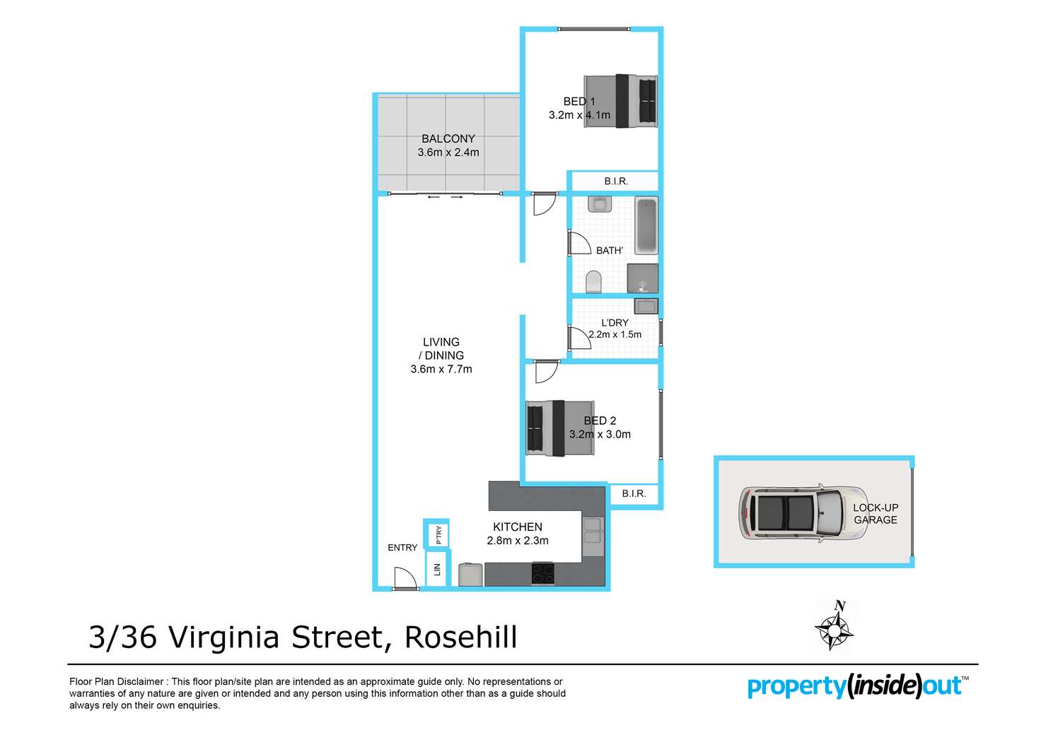 Floorplan of Homely apartment listing, 3/36 Virginia Street, Rosehill NSW 2142