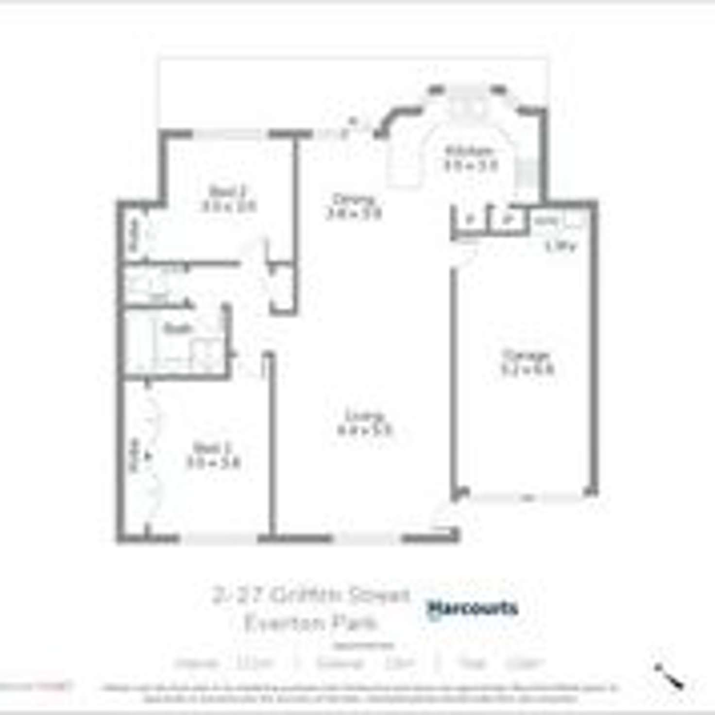 Floorplan of Homely unit listing, 2/27 Griffith Street, Everton Park QLD 4053