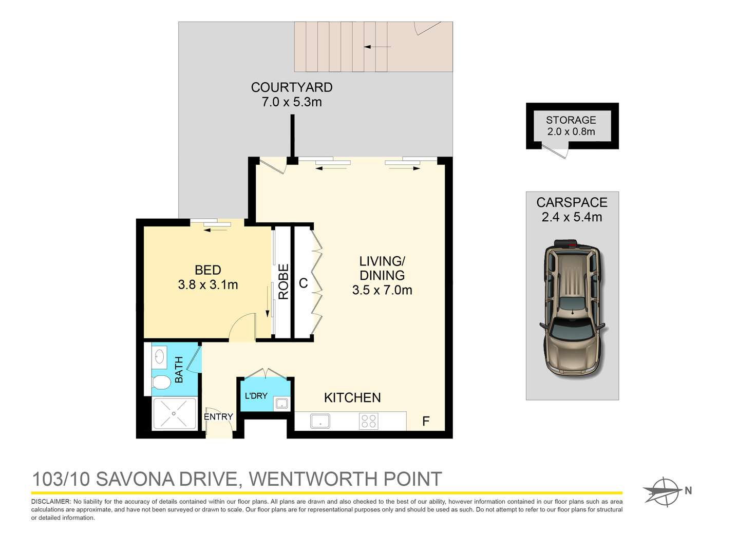 Floorplan of Homely apartment listing, 103/10 Savona Drive, Wentworth Point NSW 2127