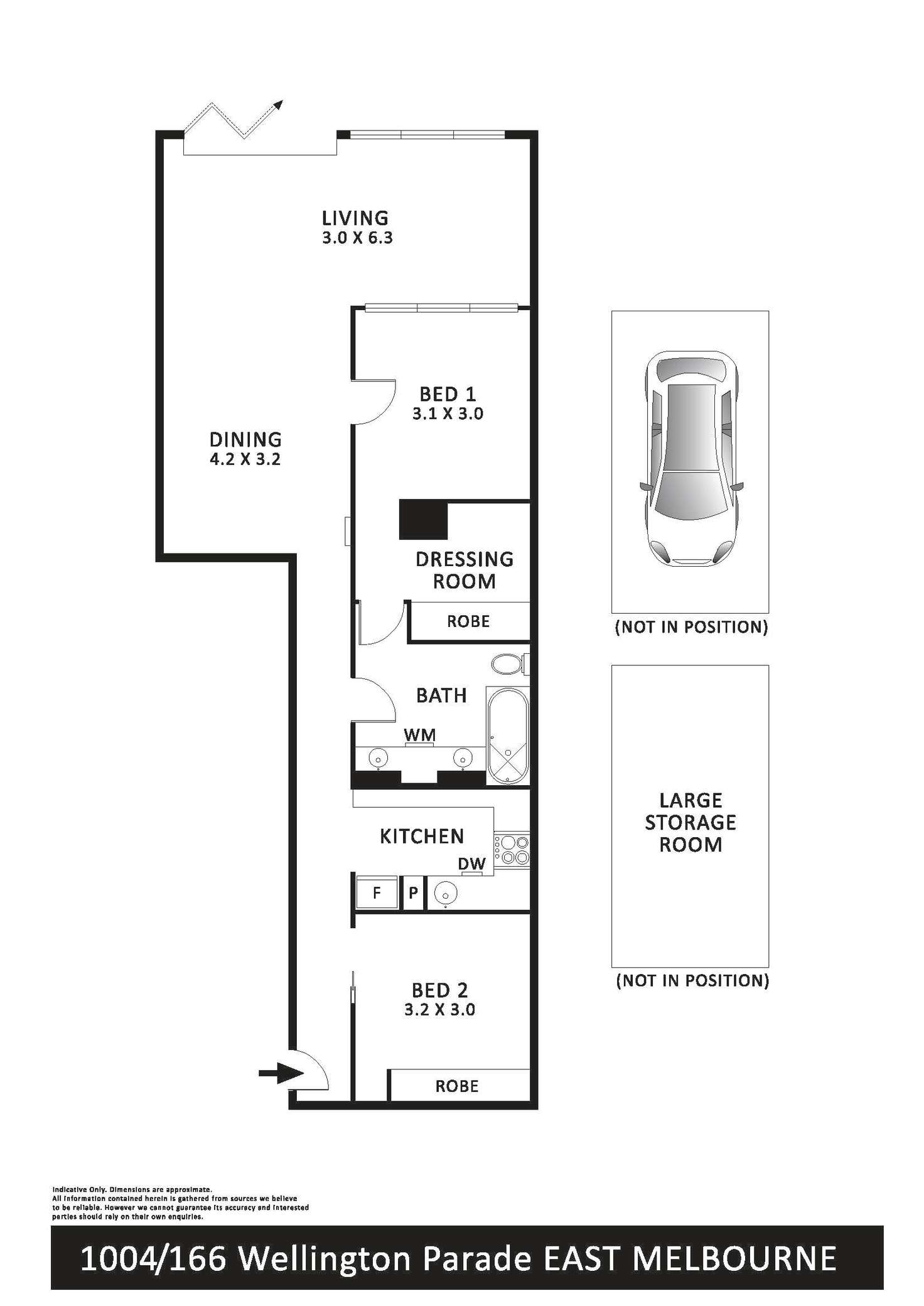 Floorplan of Homely apartment listing, 1004/166 Wellington Parade, East Melbourne VIC 3002