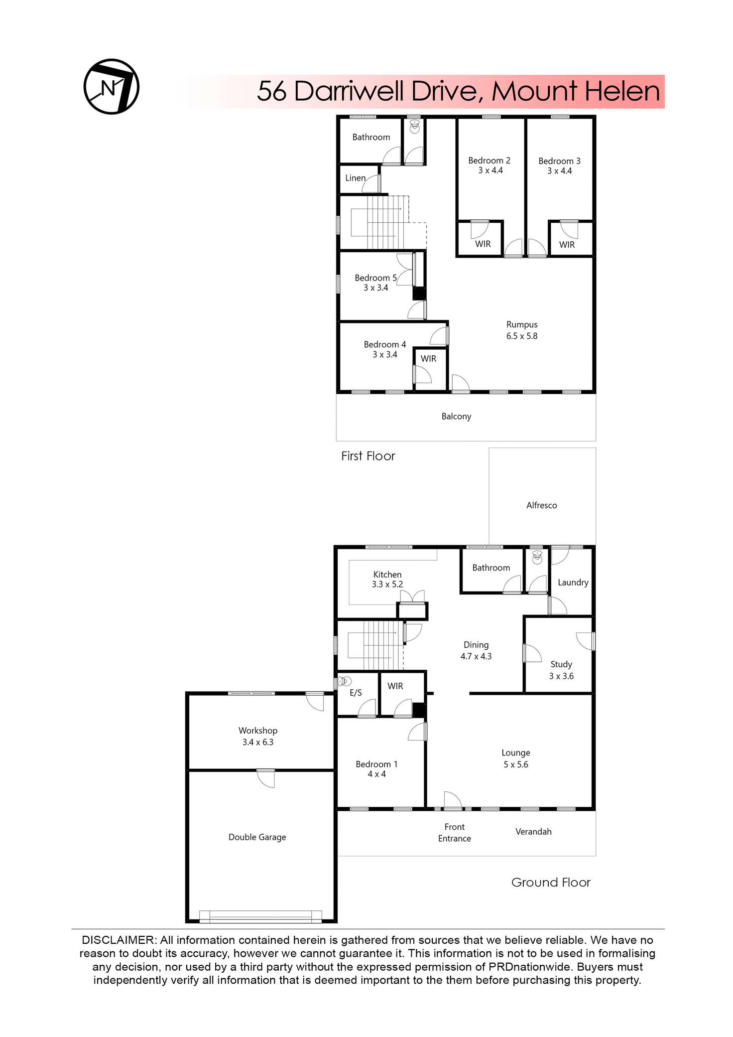Floorplan of Homely house listing, 56 Darriwell Drive, Mount Helen VIC 3350