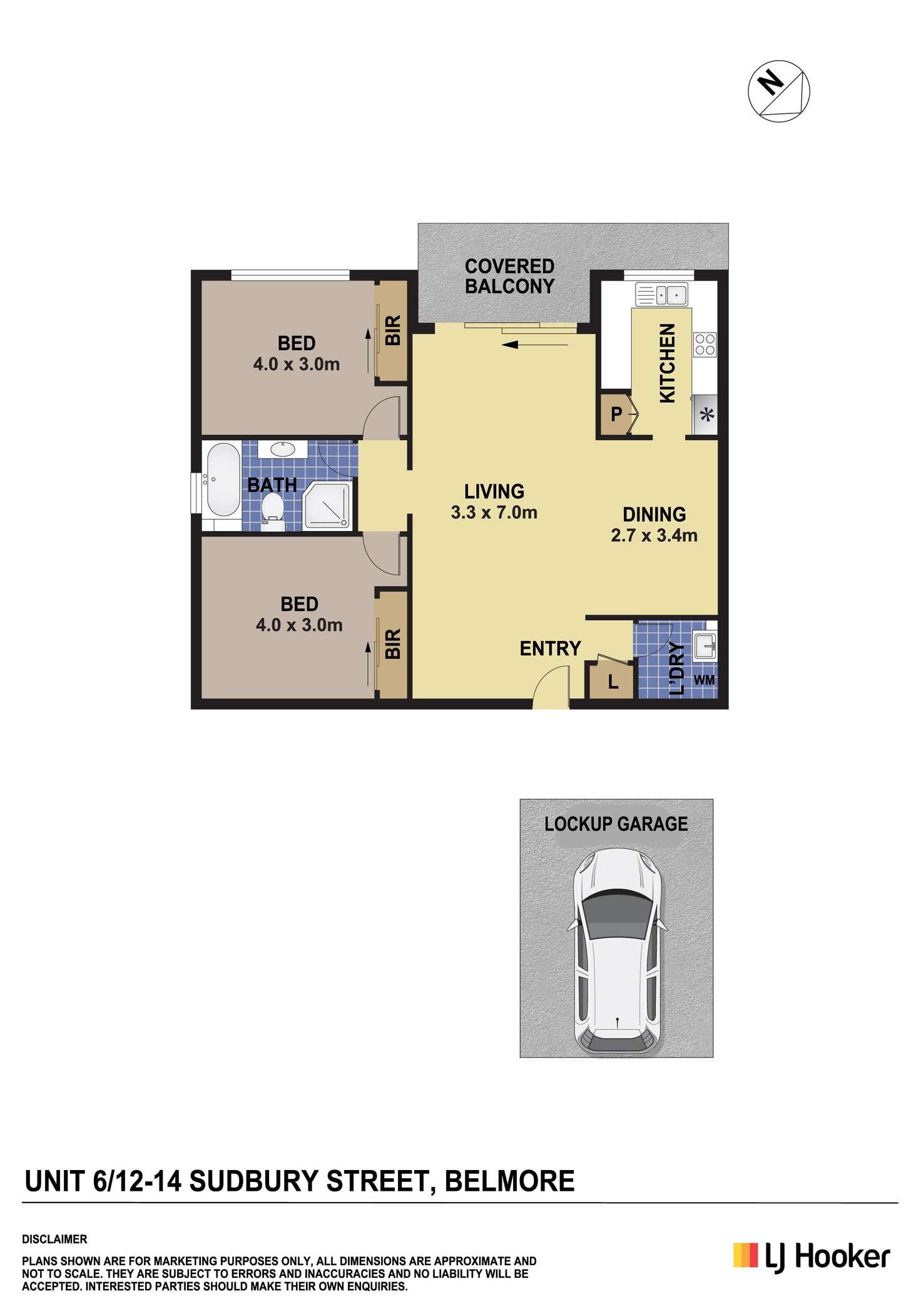 Floorplan of Homely apartment listing, 6/12-14 Sudbury Street, Belmore NSW 2192