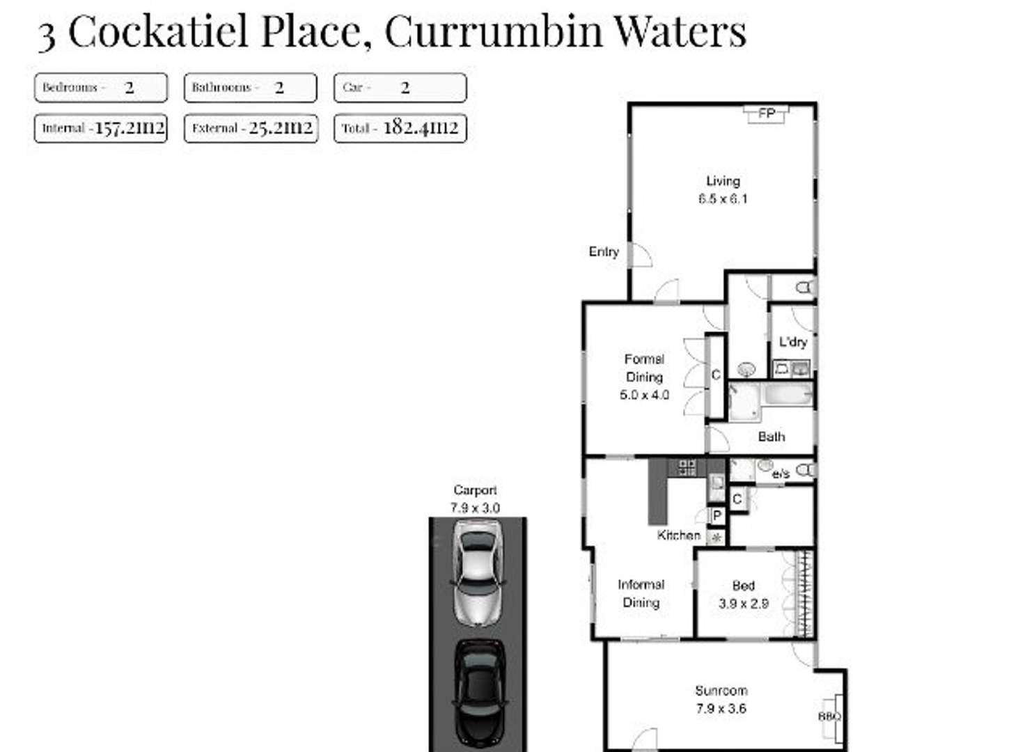 Floorplan of Homely house listing, 3 Cockatiel Place, Currumbin Waters QLD 4223