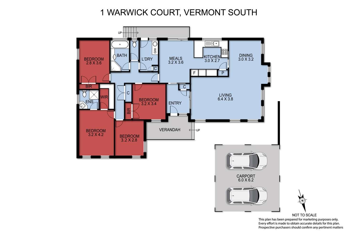 Floorplan of Homely house listing, 1 Warwick Court, Vermont South VIC 3133