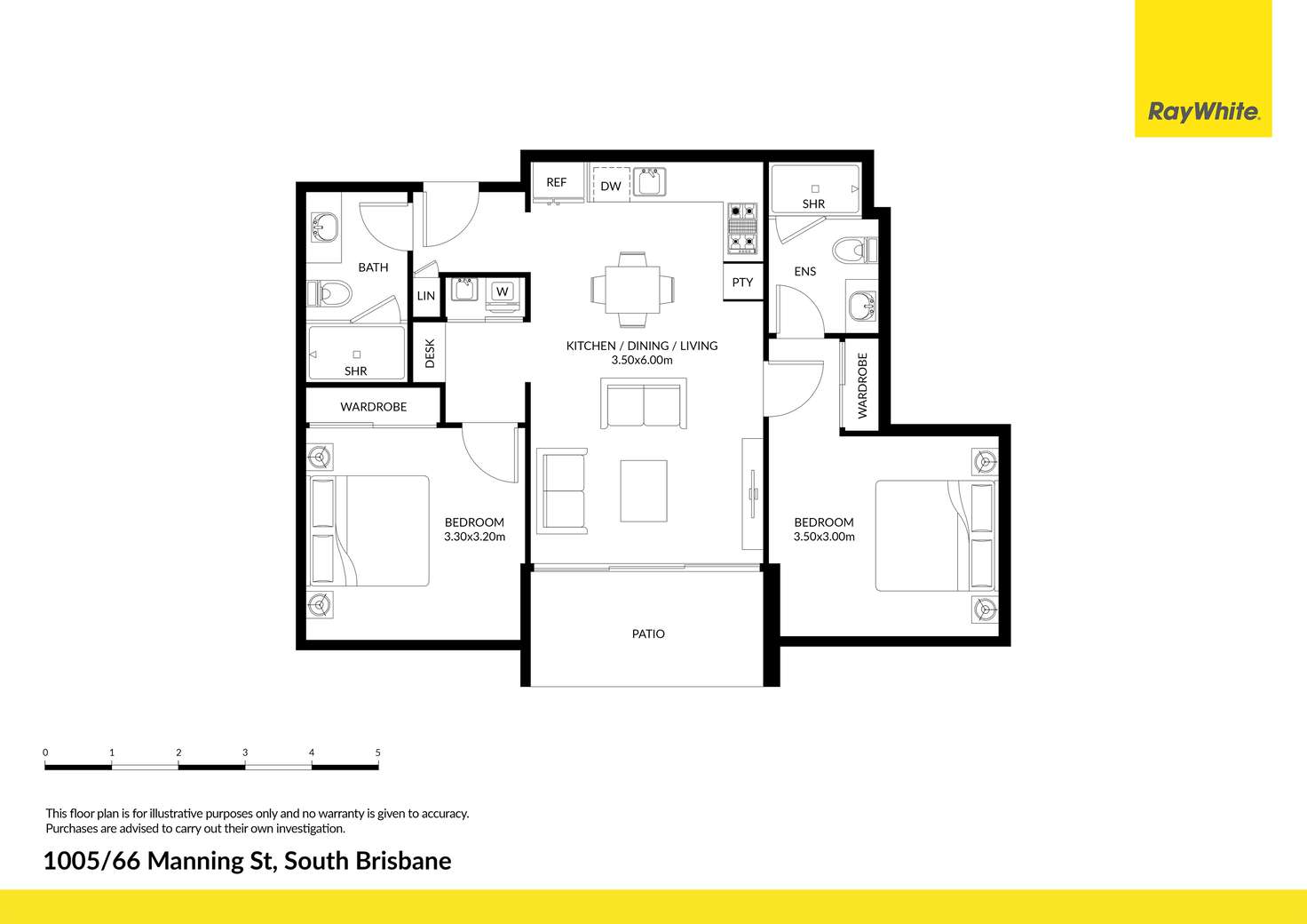 Floorplan of Homely apartment listing, 1005/66 Manning St, South Brisbane QLD 4101