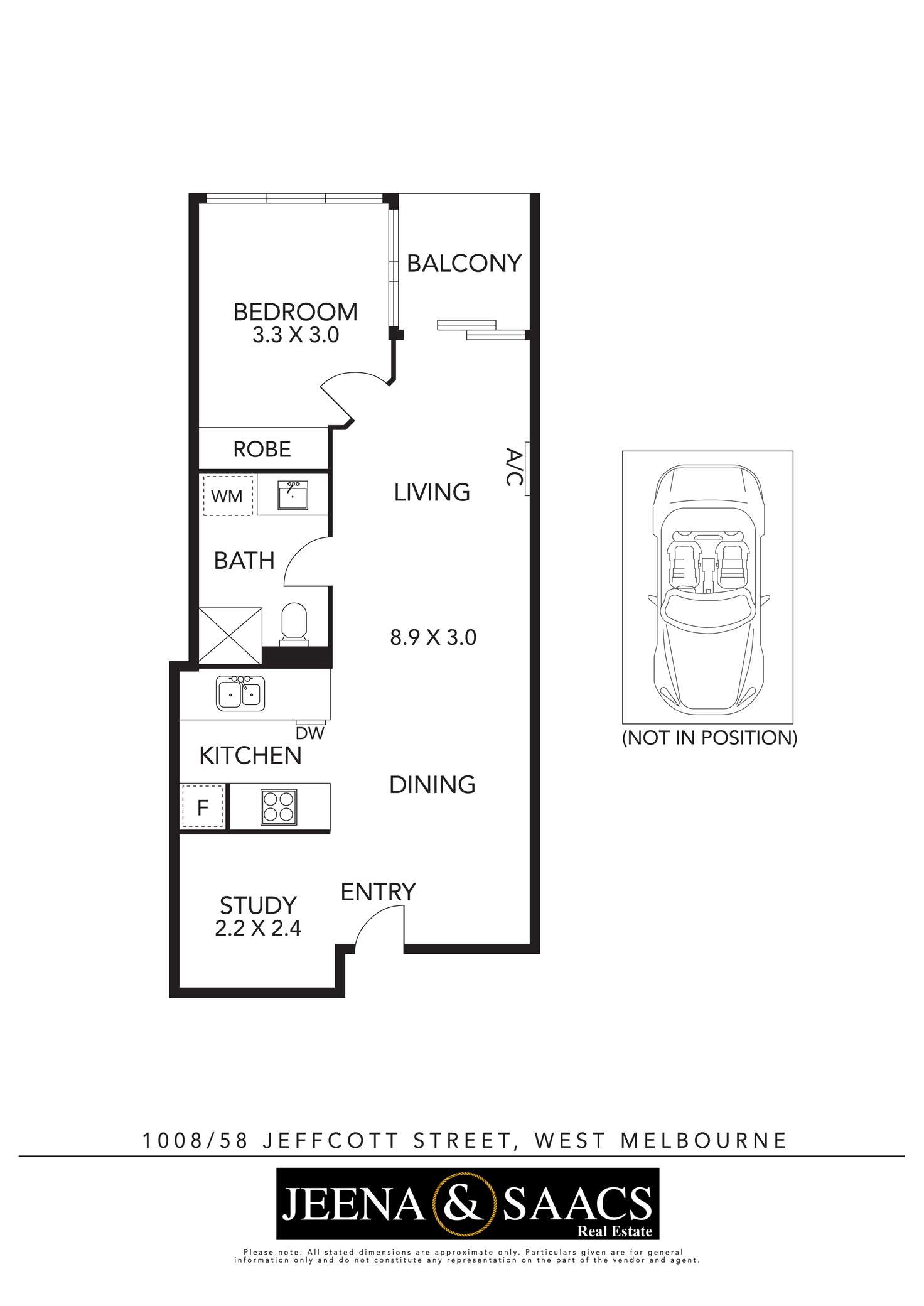 Floorplan of Homely apartment listing, 1008/58 Jeffcott Street, West Melbourne VIC 3003