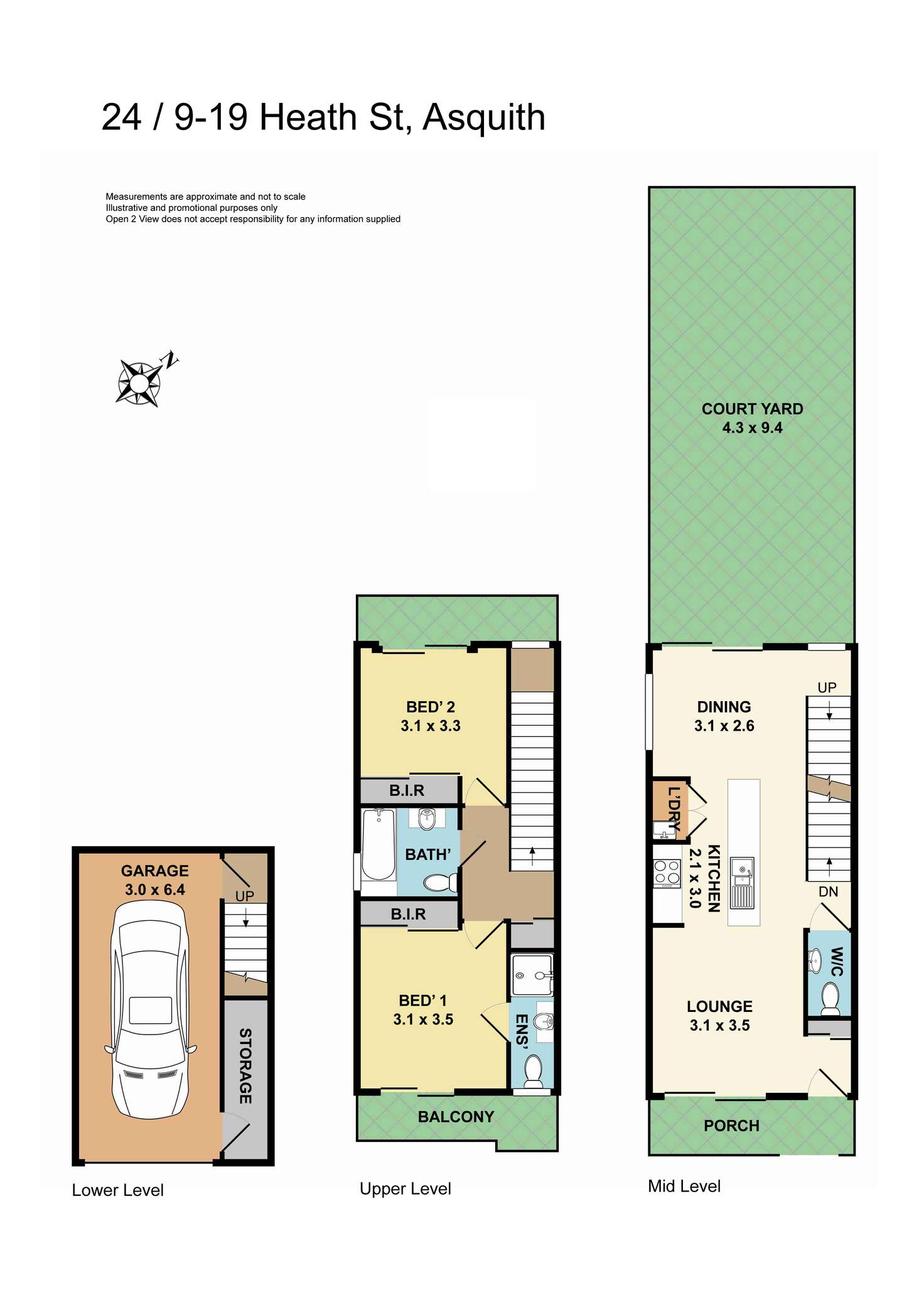 Floorplan of Homely townhouse listing, 24/9-19 Heath Street, Asquith NSW 2077