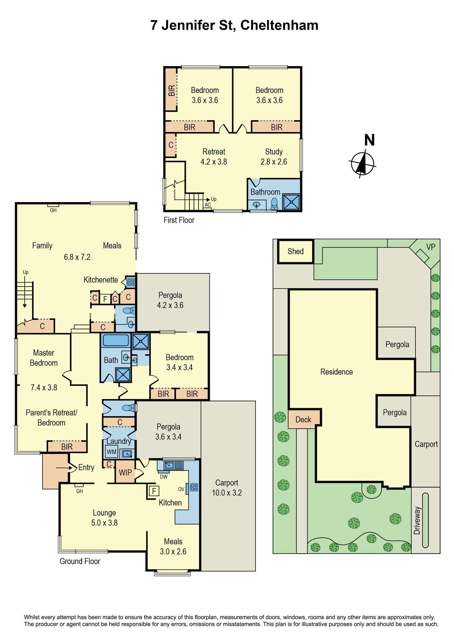 Floorplan of Homely house listing, 7 Jennifer Street, Cheltenham VIC 3192
