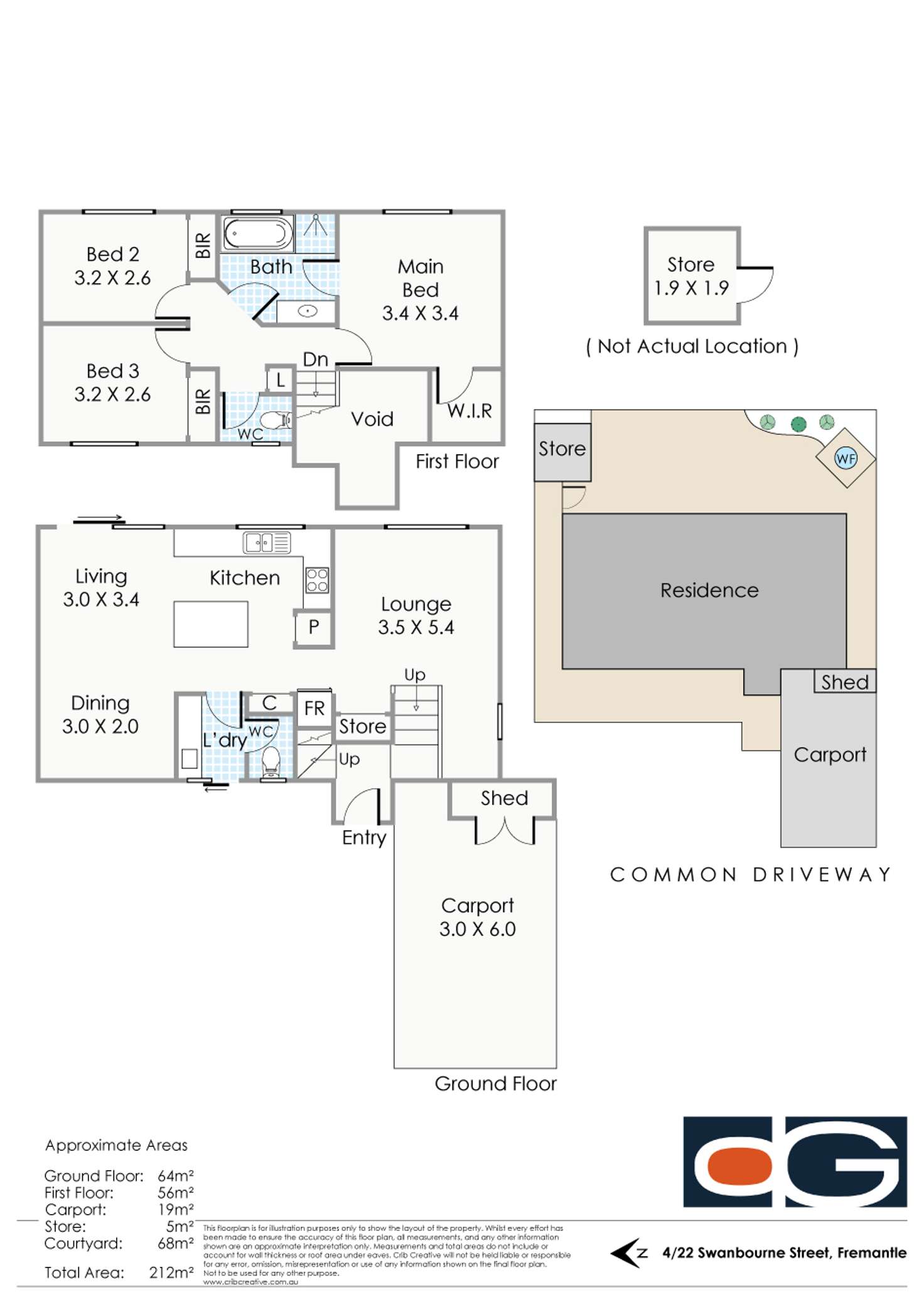 Floorplan of Homely house listing, 22C Swanbourne Street, Fremantle WA 6160