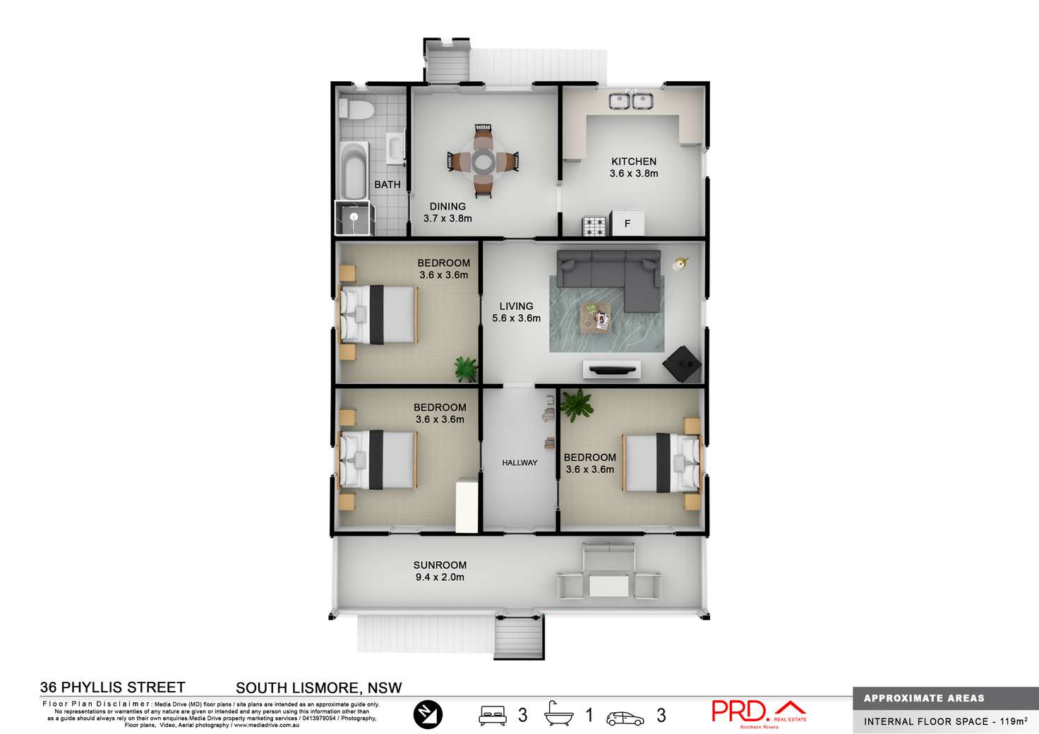 Floorplan of Homely house listing, 36 Phyllis Street, South Lismore NSW 2480
