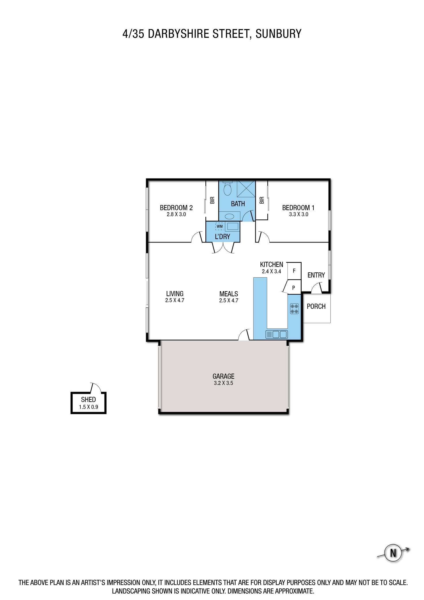 Floorplan of Homely unit listing, 4/35 Darbyshire Street, Sunbury VIC 3429