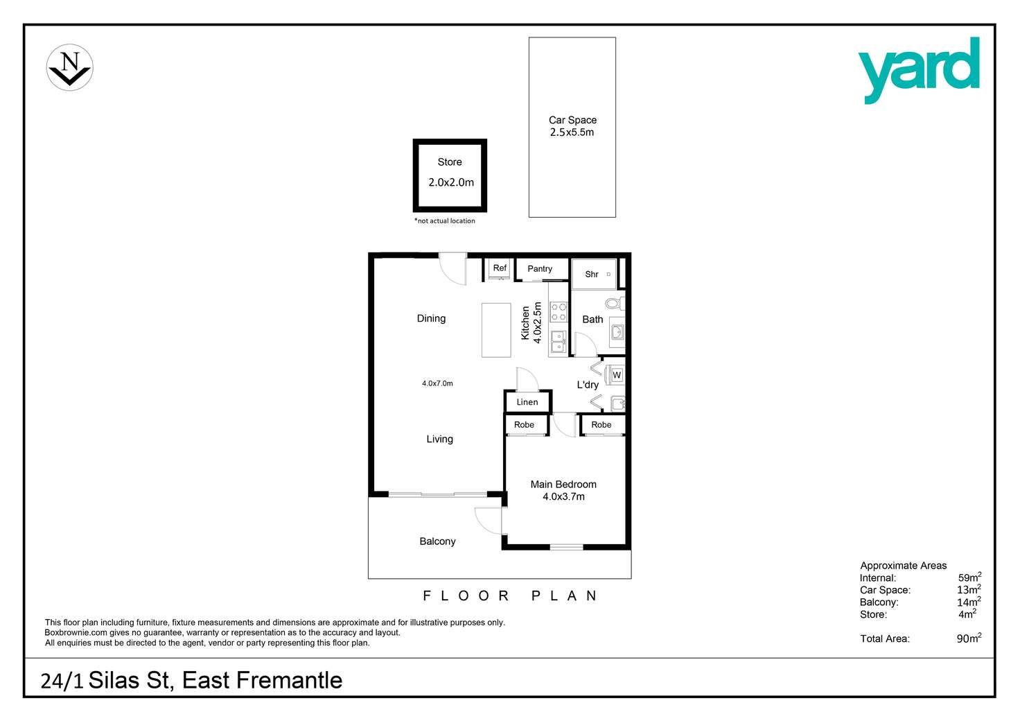 Floorplan of Homely apartment listing, 24/1 Silas Street, East Fremantle WA 6158
