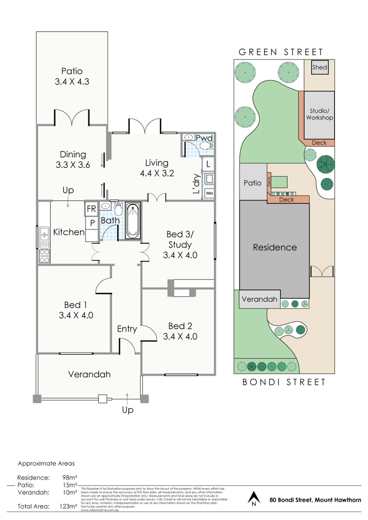 Floorplan of Homely house listing, 80 Bondi Street, Mount Hawthorn WA 6016