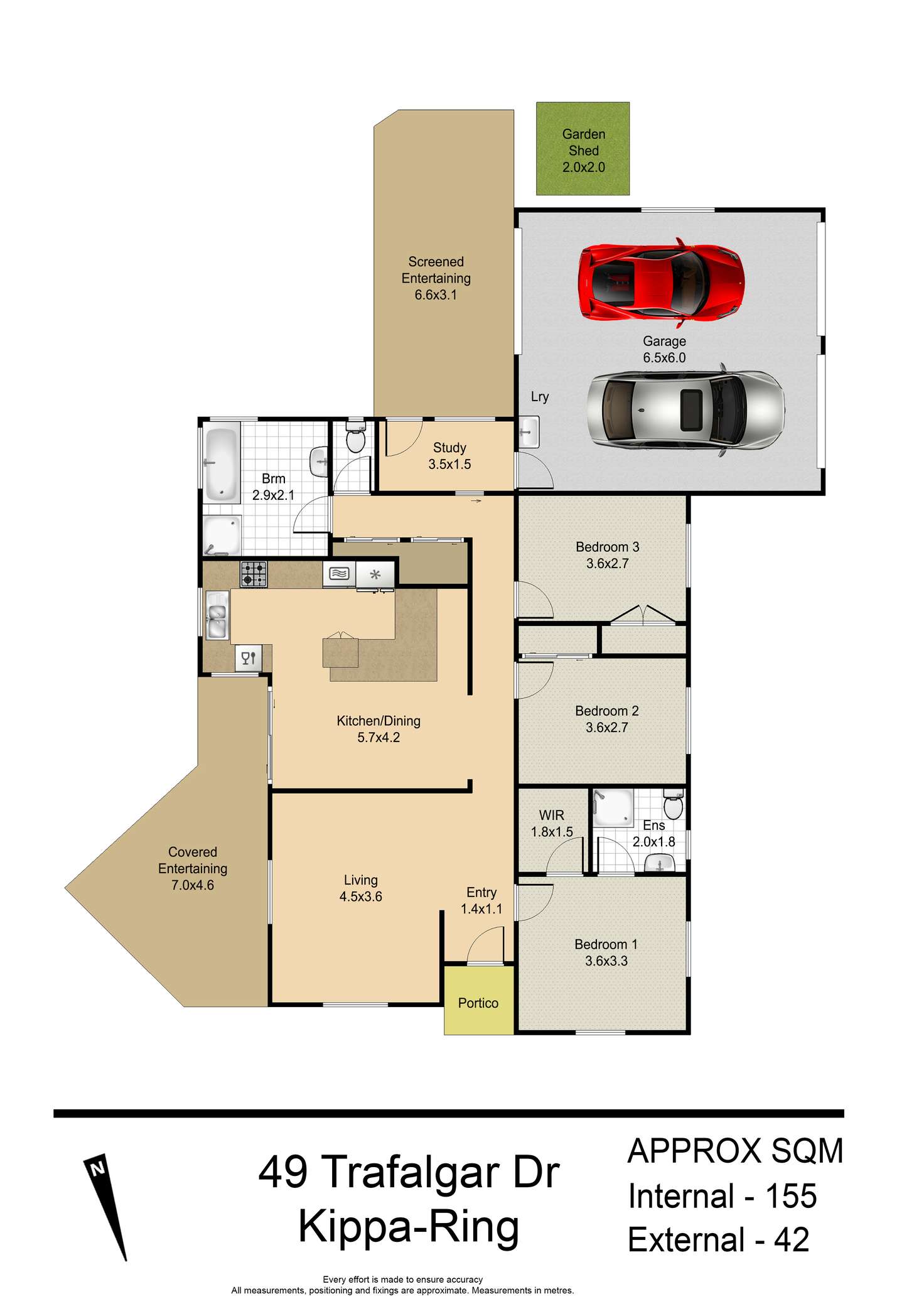 Floorplan of Homely house listing, 49 Trafalgar Drive, Kippa-Ring QLD 4021