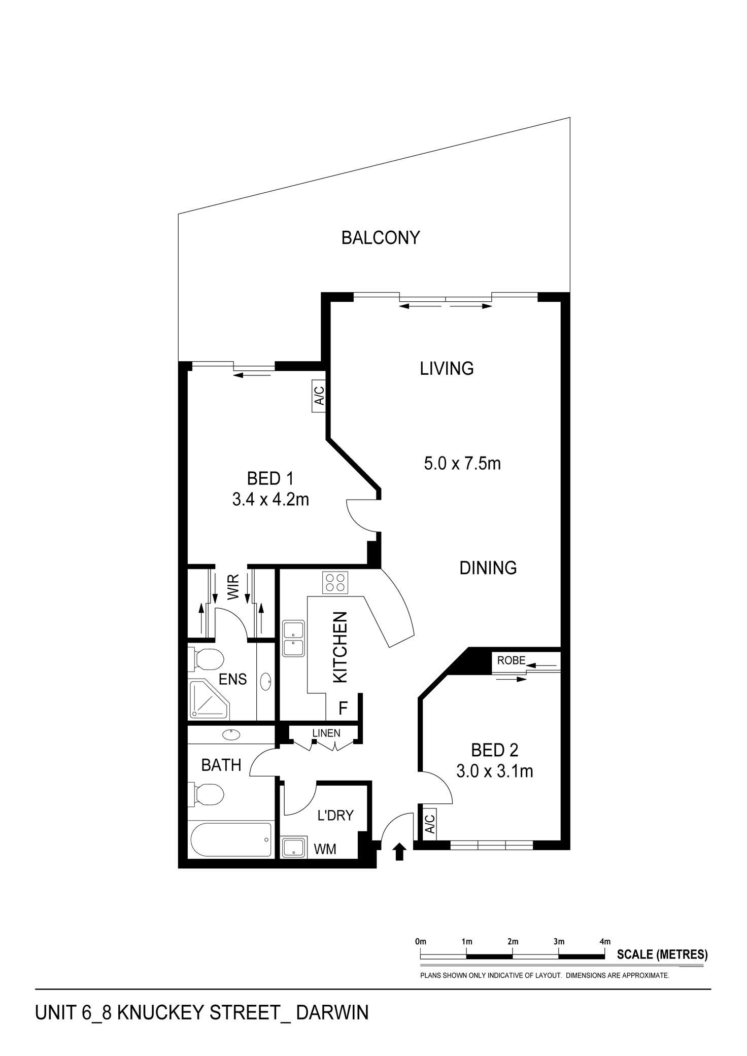 Floorplan of Homely unit listing, 6/8 Knuckey Street, Darwin City NT 800