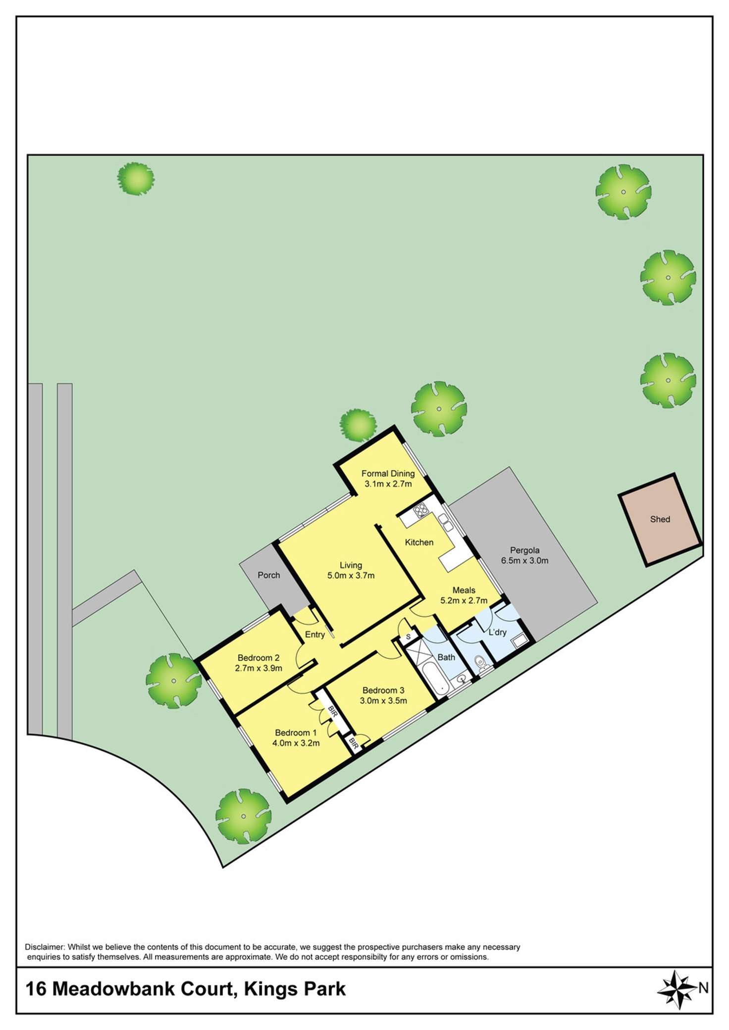 Floorplan of Homely house listing, 16 Meadowbank Court, Kings Park VIC 3021