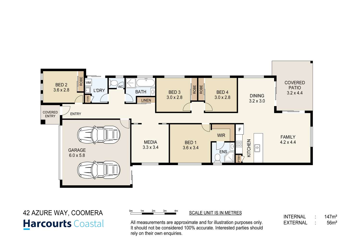 Floorplan of Homely house listing, 42 Azure Way, Coomera QLD 4209