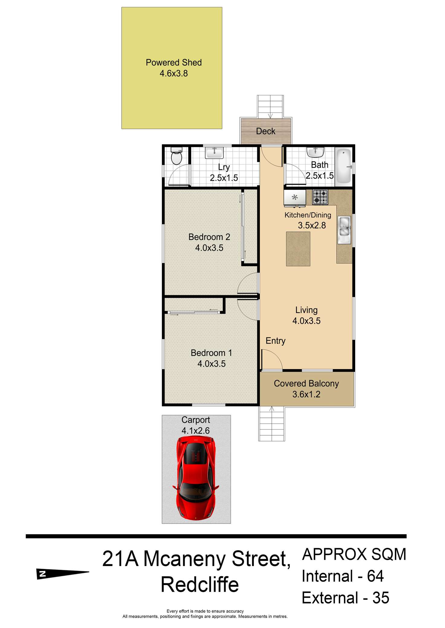 Floorplan of Homely house listing, 21a McAneny Street, Redcliffe QLD 4020