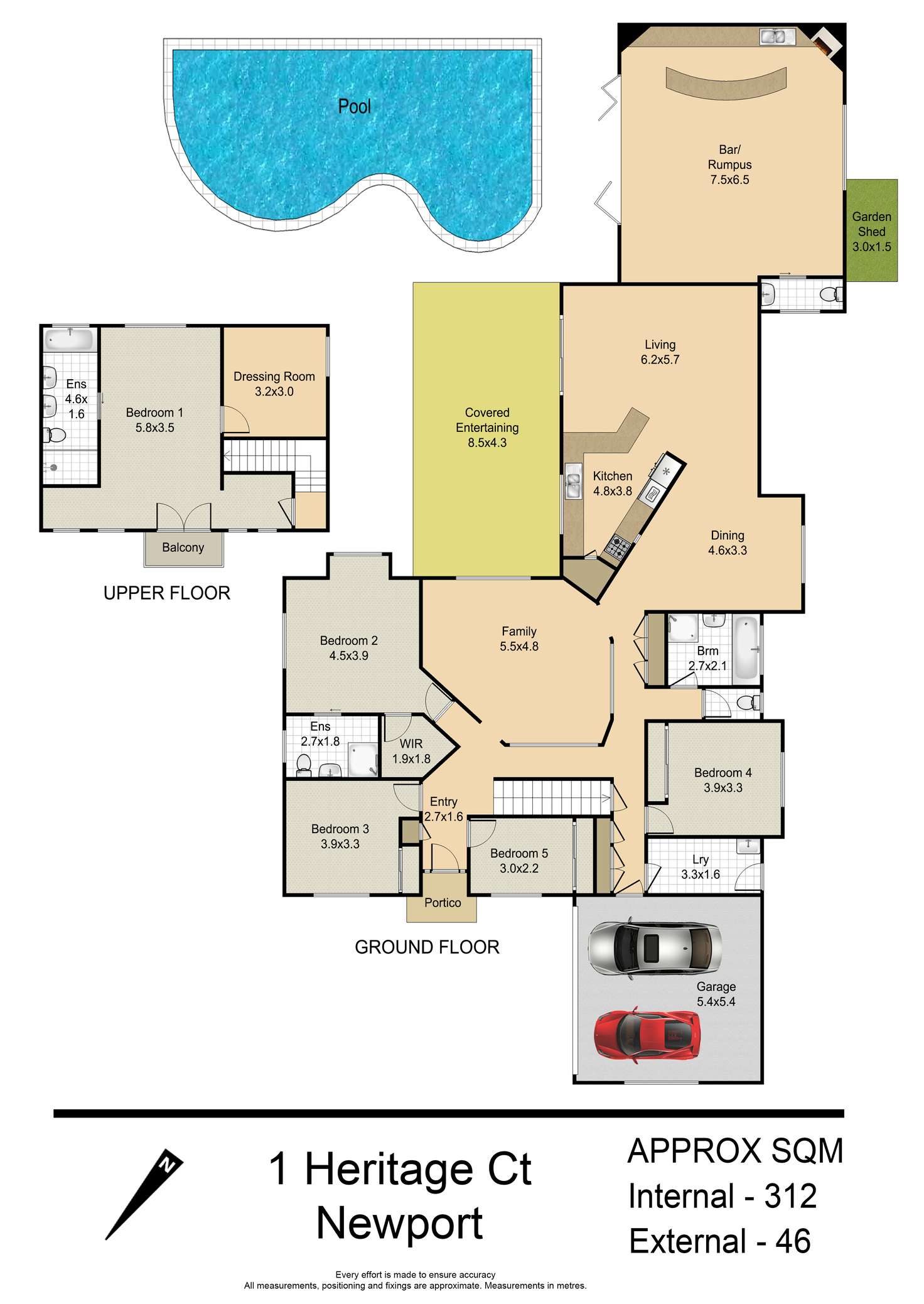 Floorplan of Homely house listing, 1 Heritage Court, Newport QLD 4020