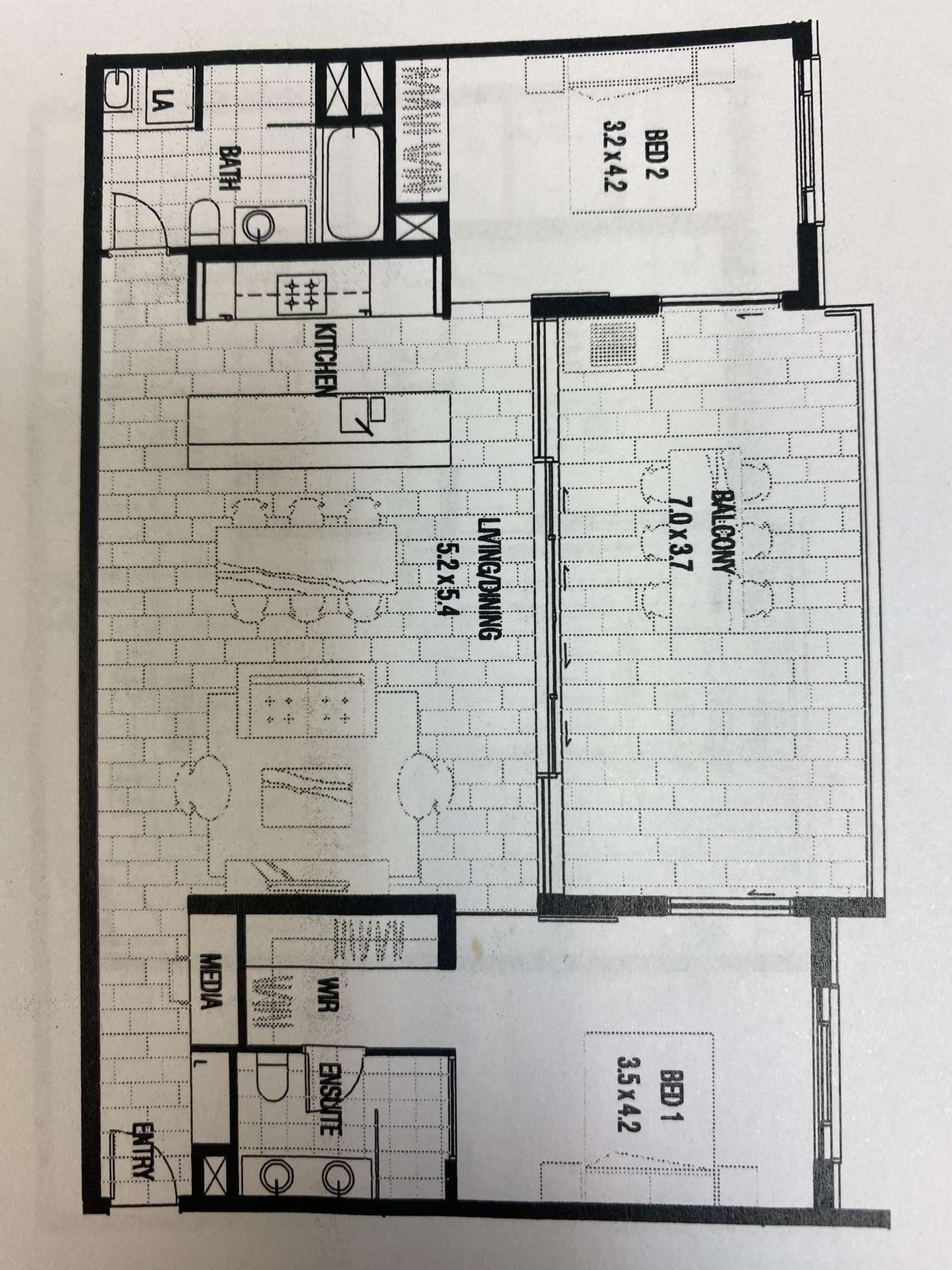 Floorplan of Homely apartment listing, 345/19 Kitchener Drive, Wharf One, Darwin City NT 800