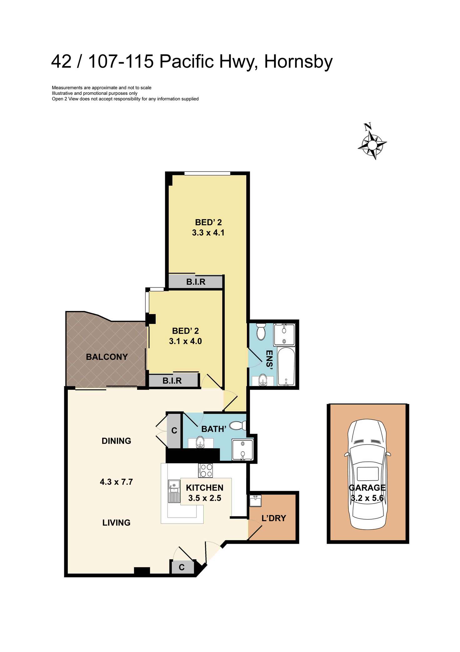 Floorplan of Homely apartment listing, 42/107 Pacific Highway, Hornsby NSW 2077