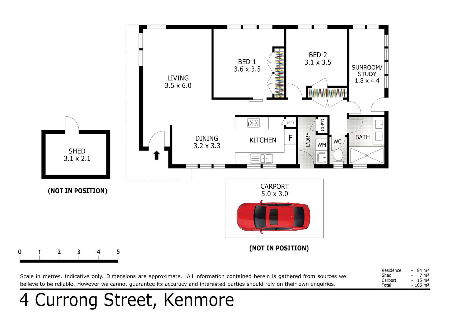 Floorplan of Homely house listing, 4 Currong Street, Kenmore QLD 4069