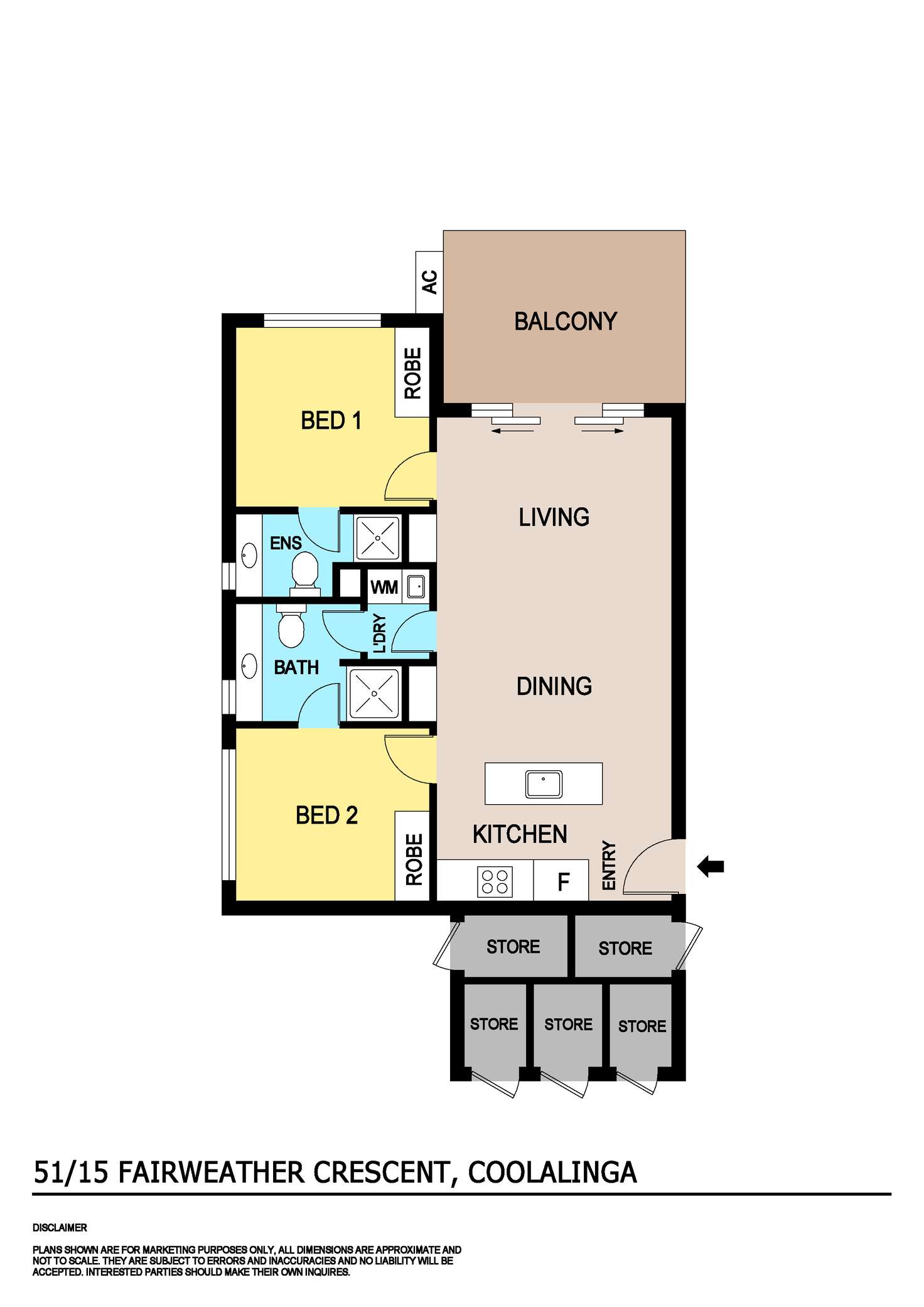 Floorplan of Homely unit listing, 51/15 Fairweather Crescent, Coolalinga NT 839