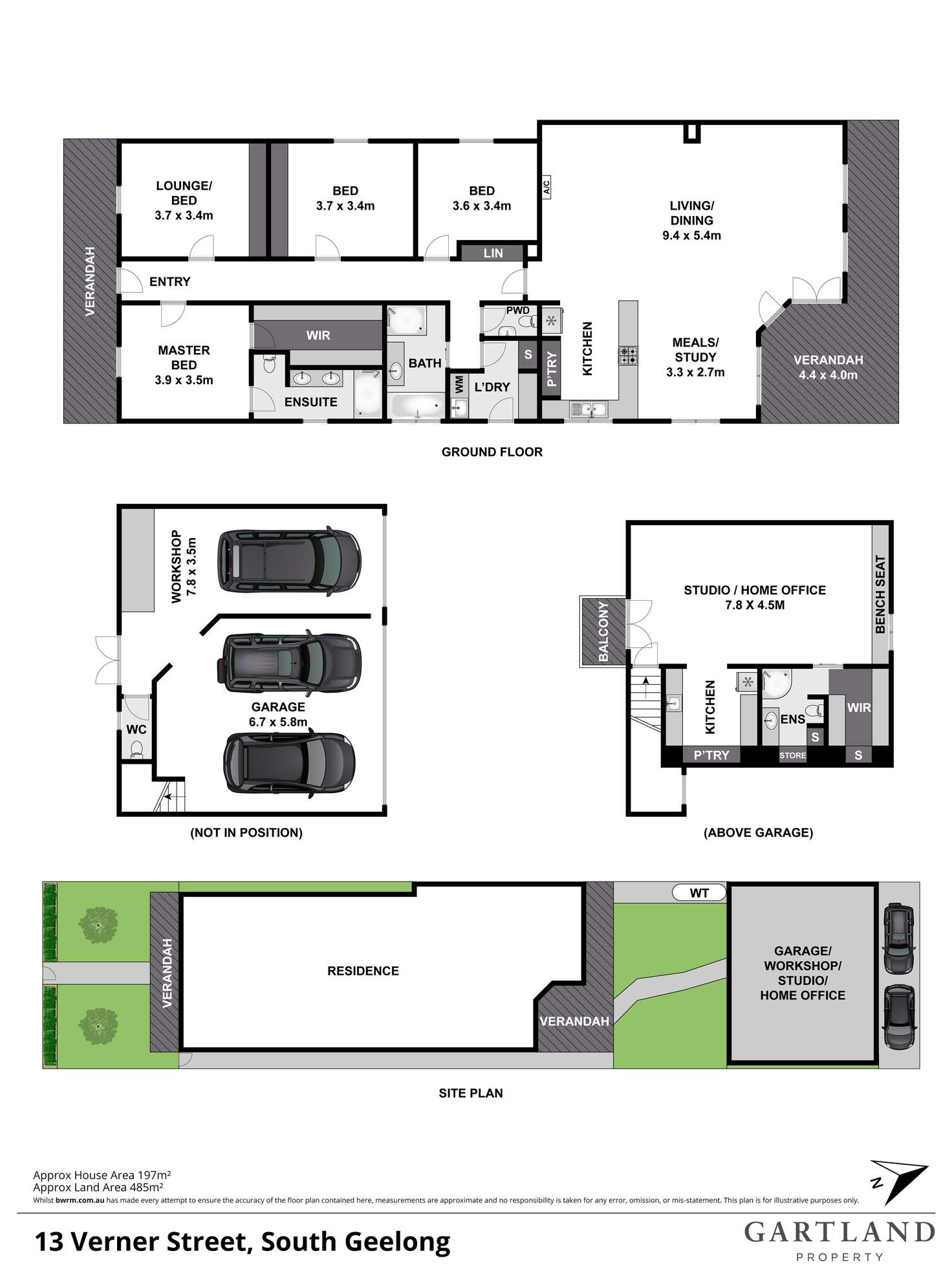 Floorplan of Homely house listing, 13 Verner Street, South Geelong VIC 3220