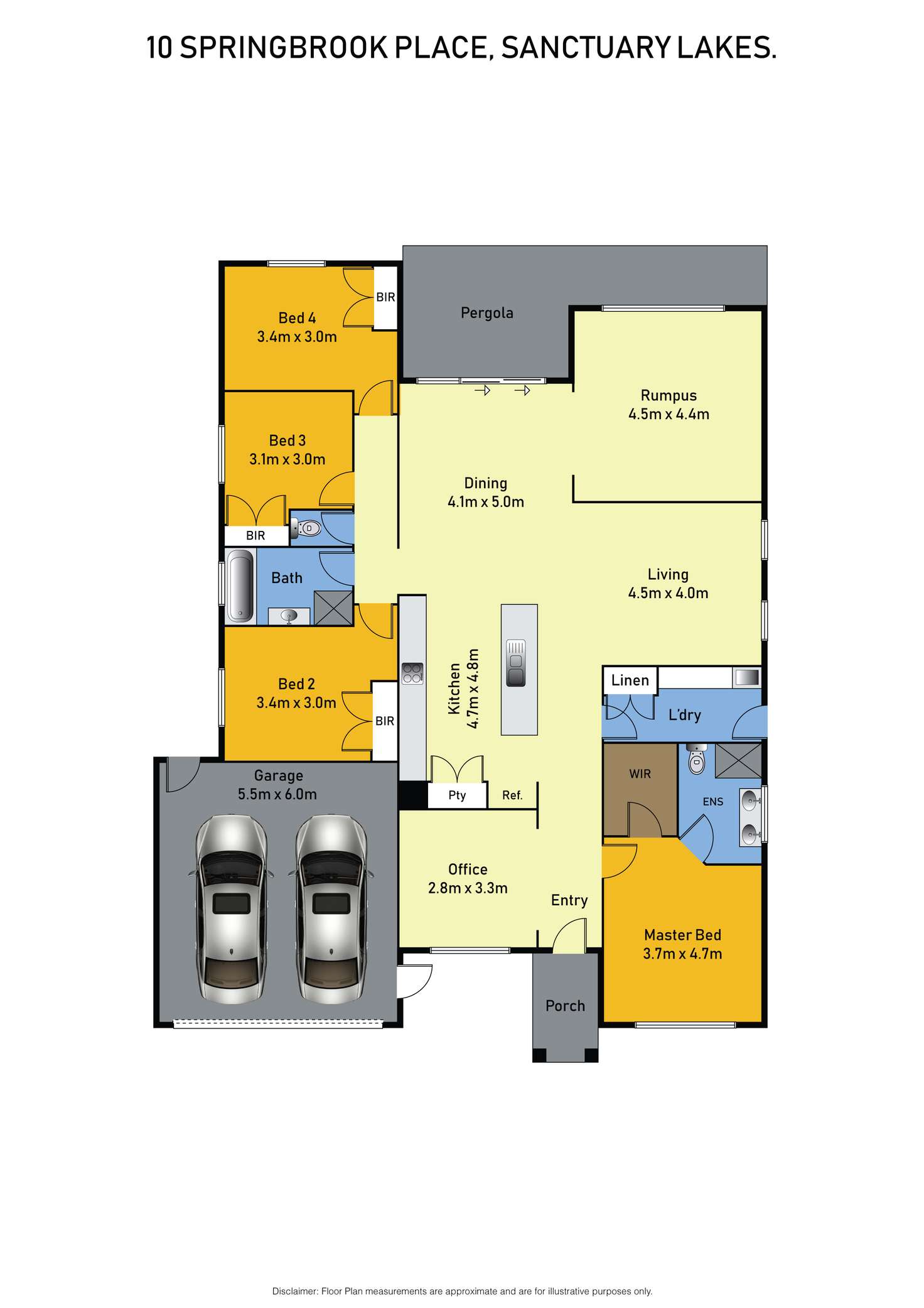 Floorplan of Homely house listing, 10 Springbrook Place, Sanctuary Lakes VIC 3030