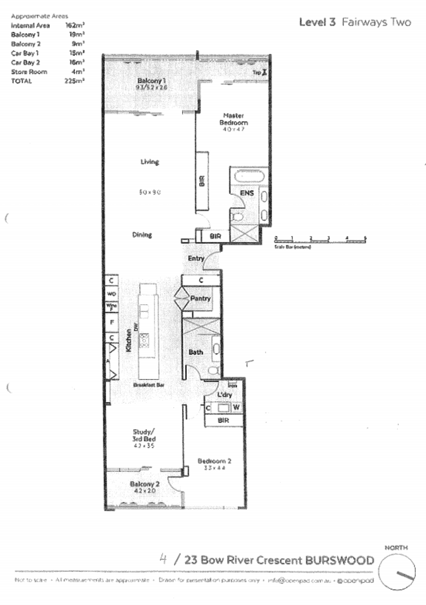 Floorplan of Homely apartment listing, 4/23 Bow River Crescent, Burswood WA 6100