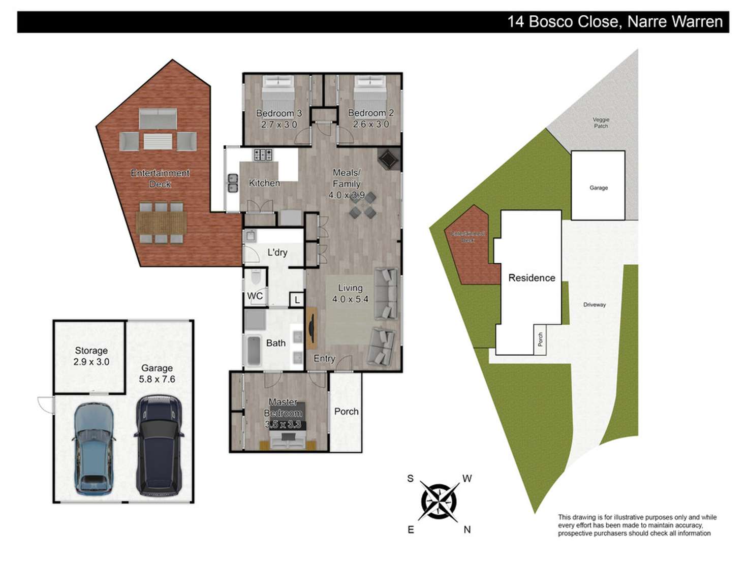 Floorplan of Homely house listing, 14 Bosco Close, Narre Warren VIC 3805