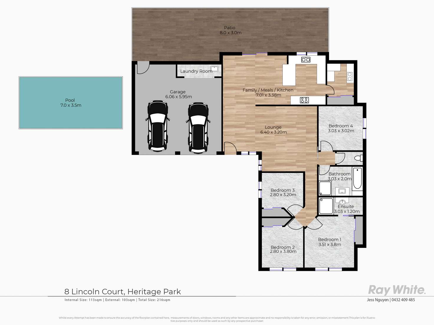 Floorplan of Homely house listing, 8 Lincoln Court, Heritage Park QLD 4118