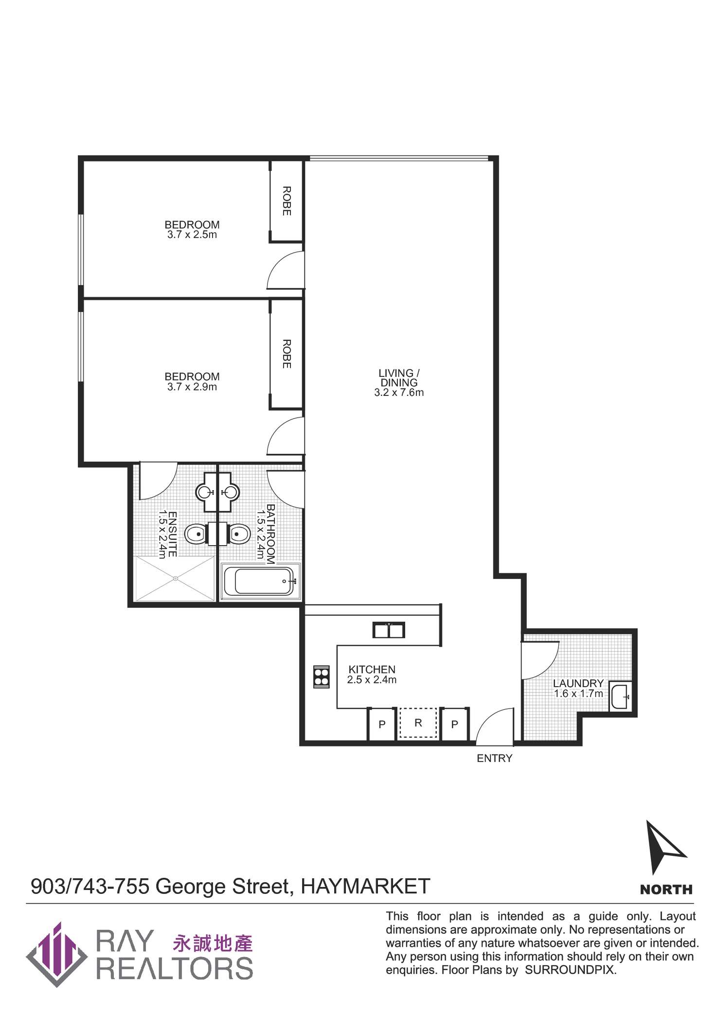 Floorplan of Homely apartment listing, 903/743-755 George Street, Haymarket NSW 2000