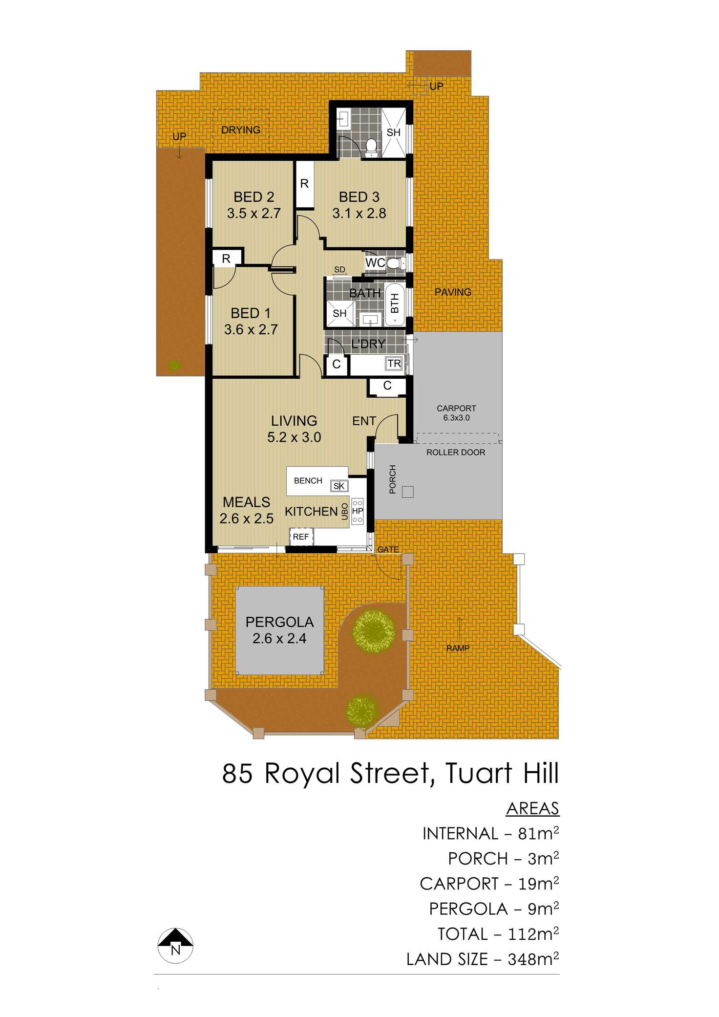 Floorplan of Homely villa listing, 2/85 Royal Street, Tuart Hill WA 6060