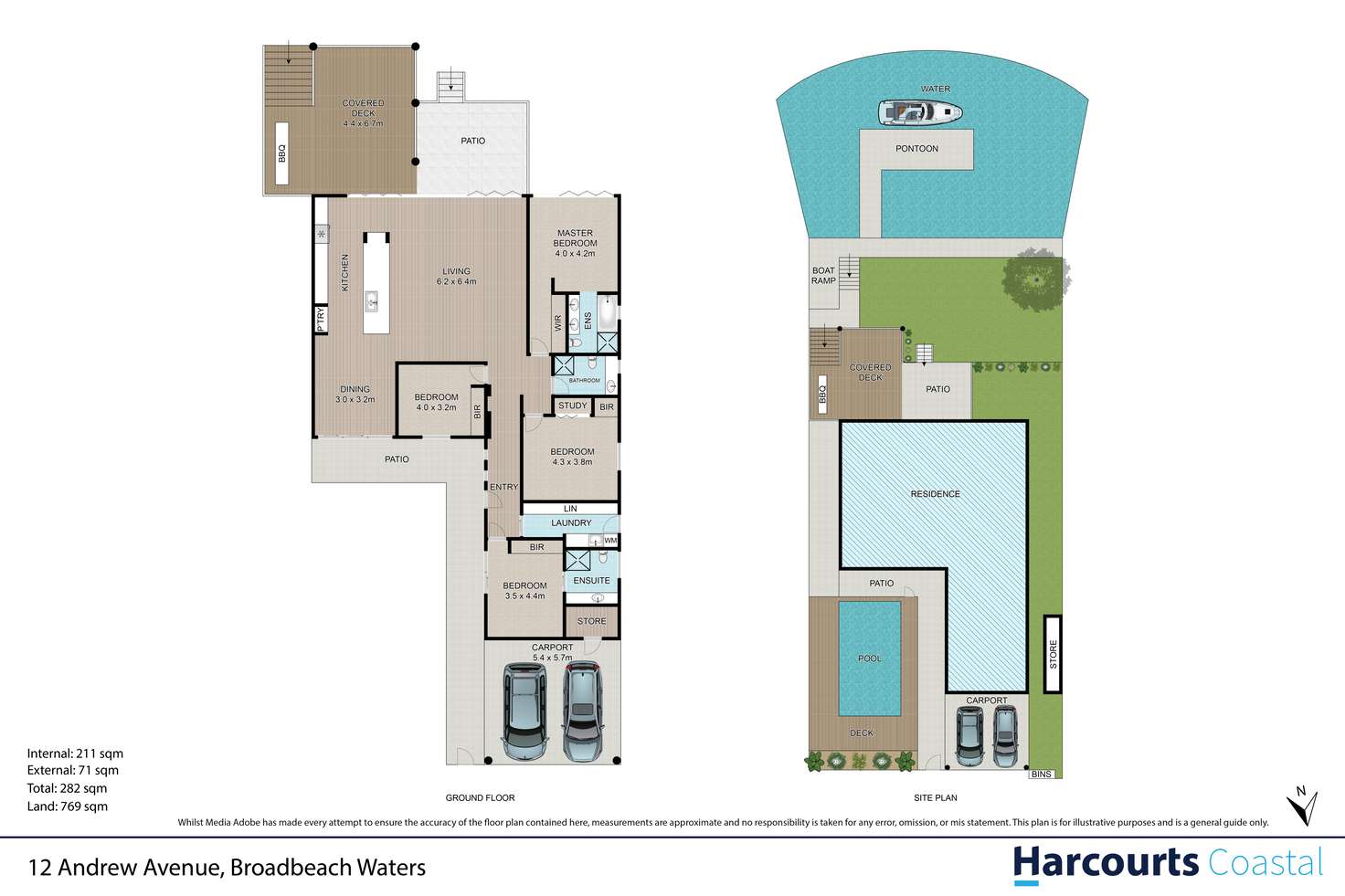 Floorplan of Homely house listing, 12 Andrew Avenue, Broadbeach Waters QLD 4218