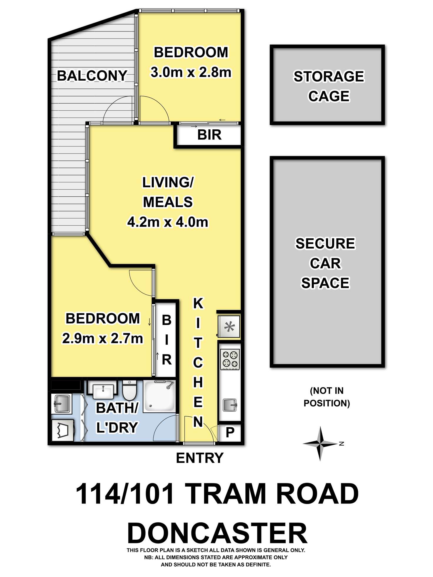 Floorplan of Homely apartment listing, 114/101 Tram Road, Doncaster VIC 3108