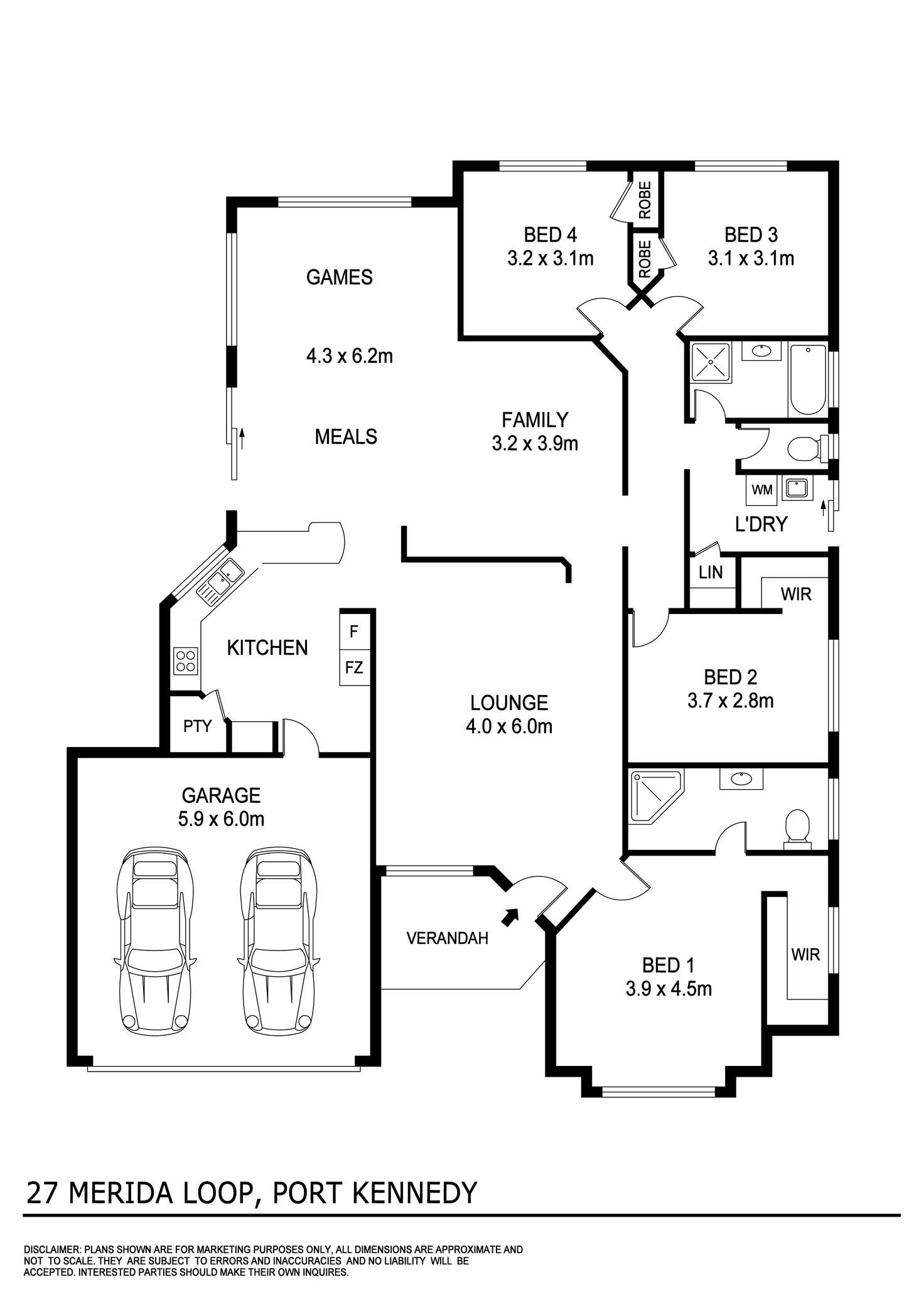 Floorplan of Homely house listing, 27 Merida Loop, Port Kennedy WA 6172