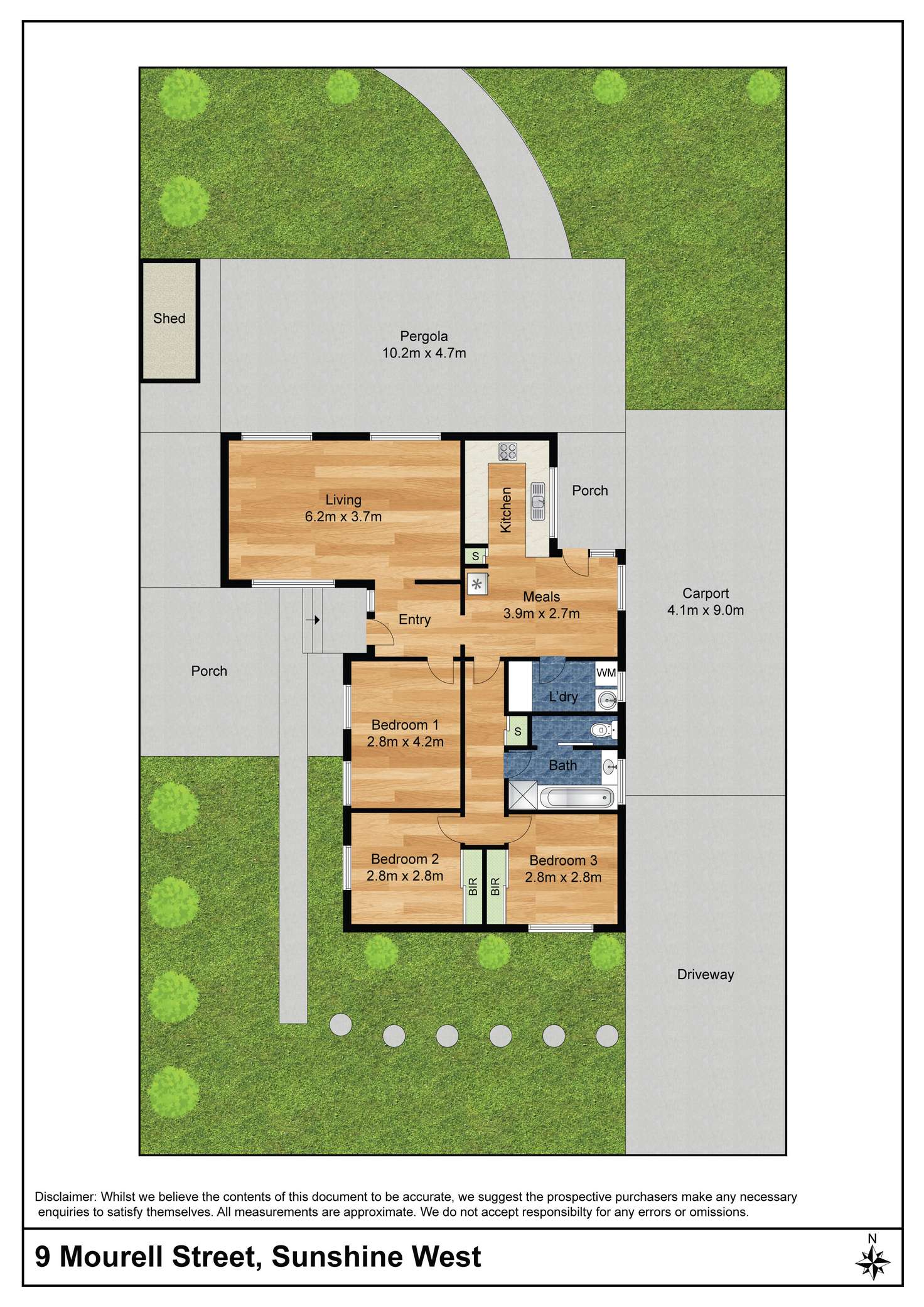 Floorplan of Homely house listing, 9 Mourell Street, Sunshine West VIC 3020