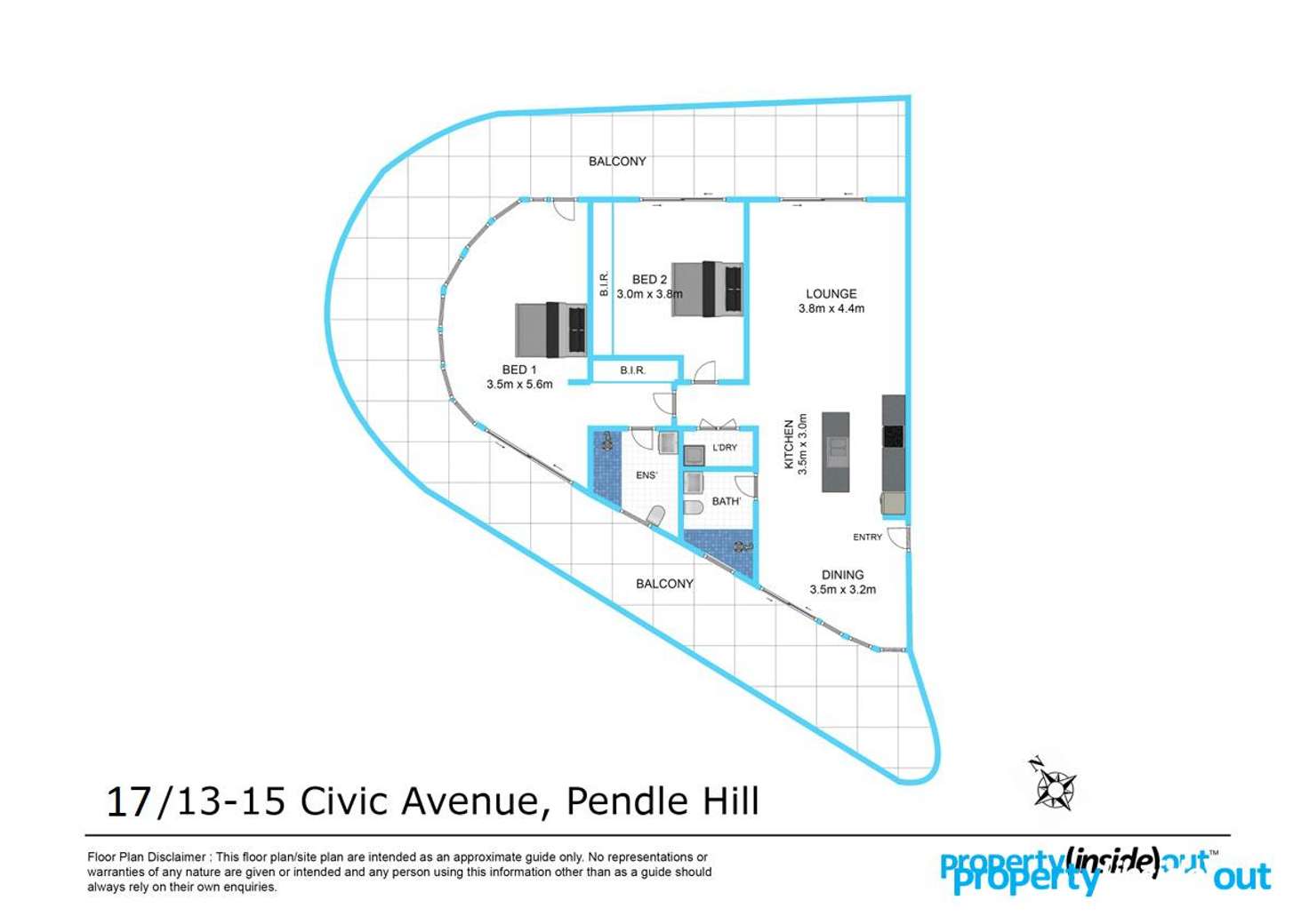 Floorplan of Homely apartment listing, 17/13-15 Civic Avenue, Pendle Hill NSW 2145
