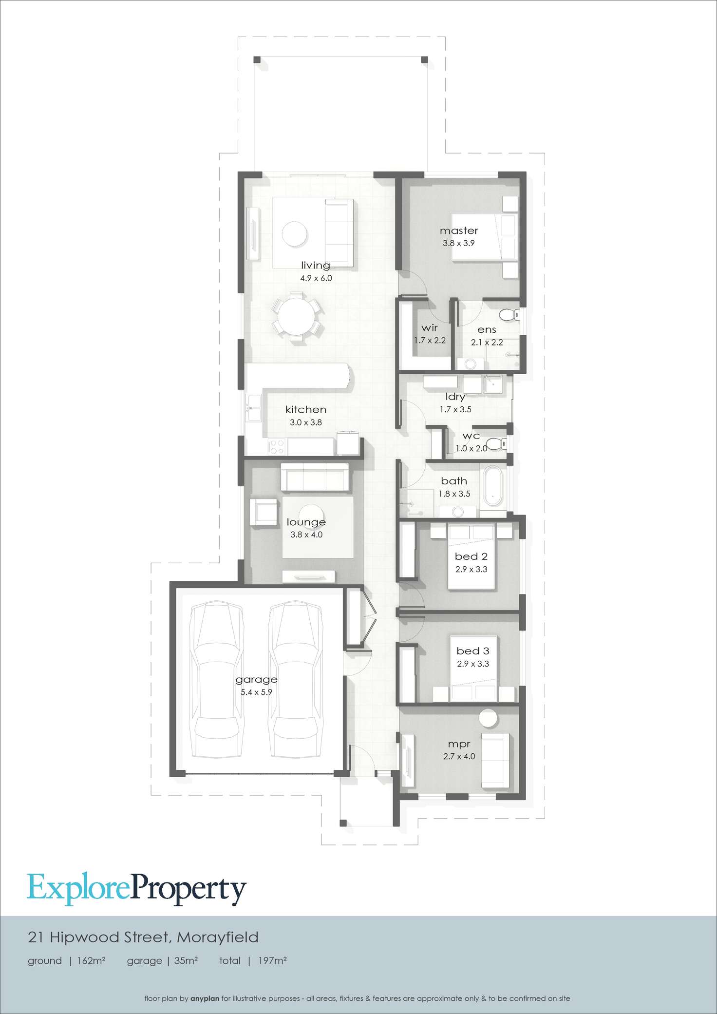 Floorplan of Homely house listing, 21 Hipwood Street, Morayfield QLD 4506