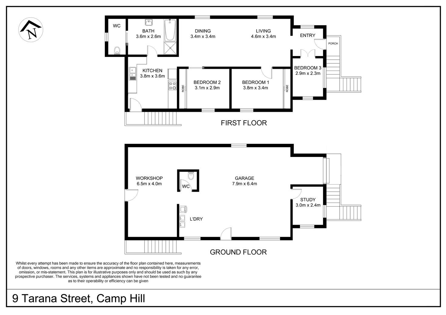 Floorplan of Homely house listing, 9 Tarana St, Camp Hill QLD 4152