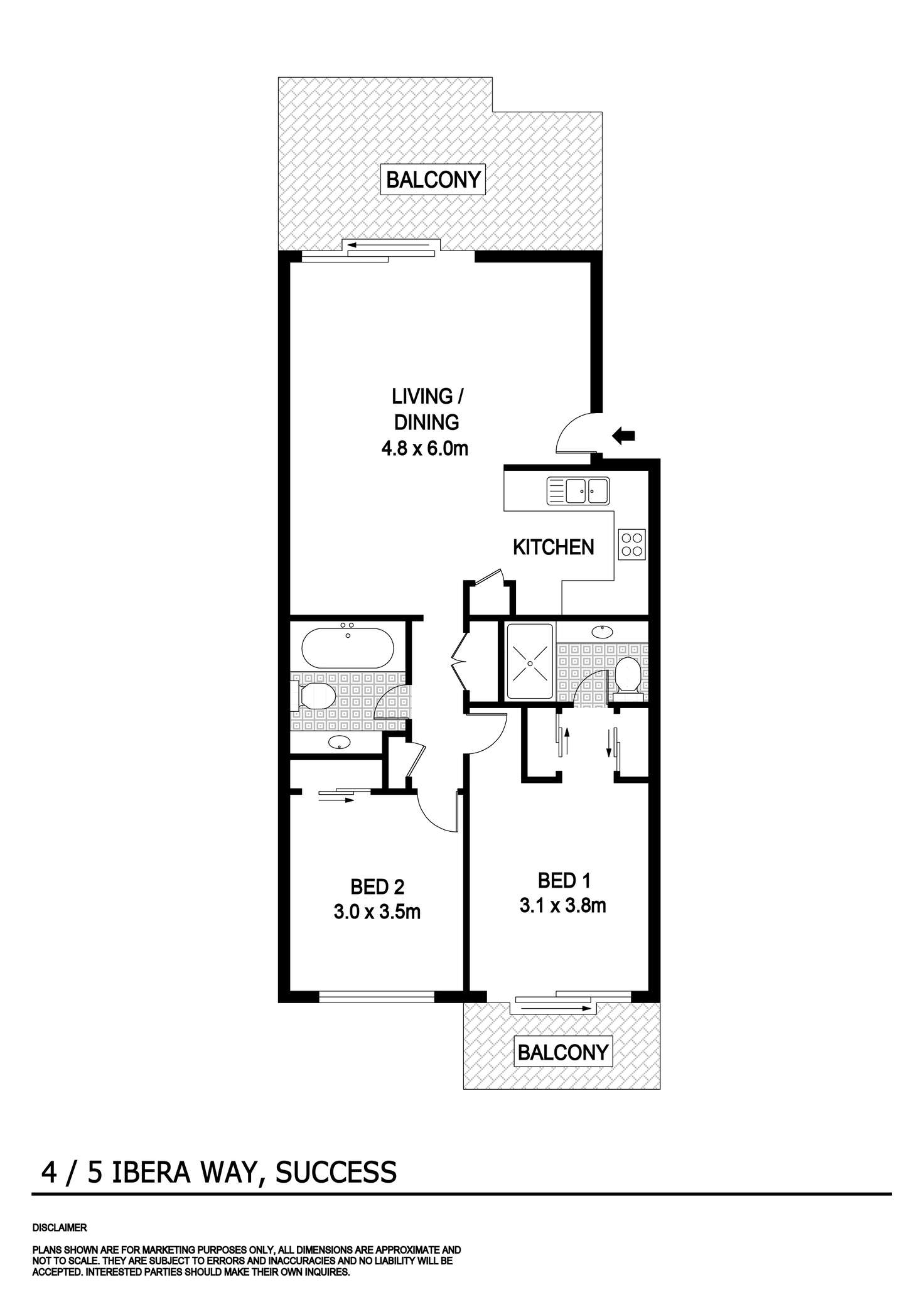 Floorplan of Homely apartment listing, 4/5 Ibera Way, Success WA 6164
