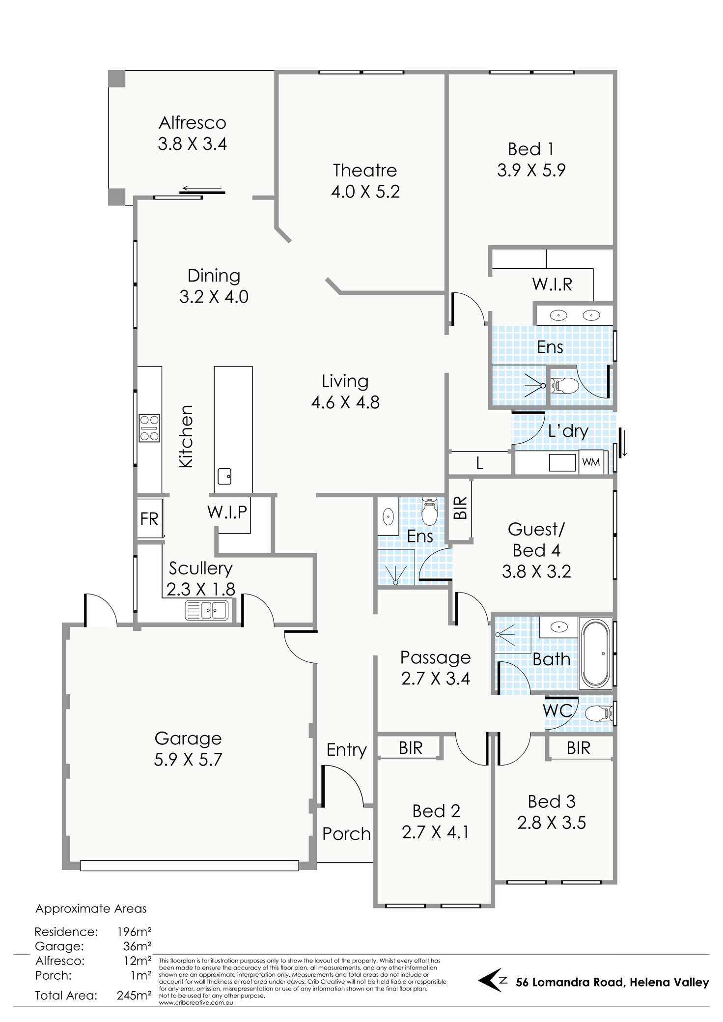 Floorplan of Homely house listing, 56 Lomandra Road, Helena Valley WA 6056