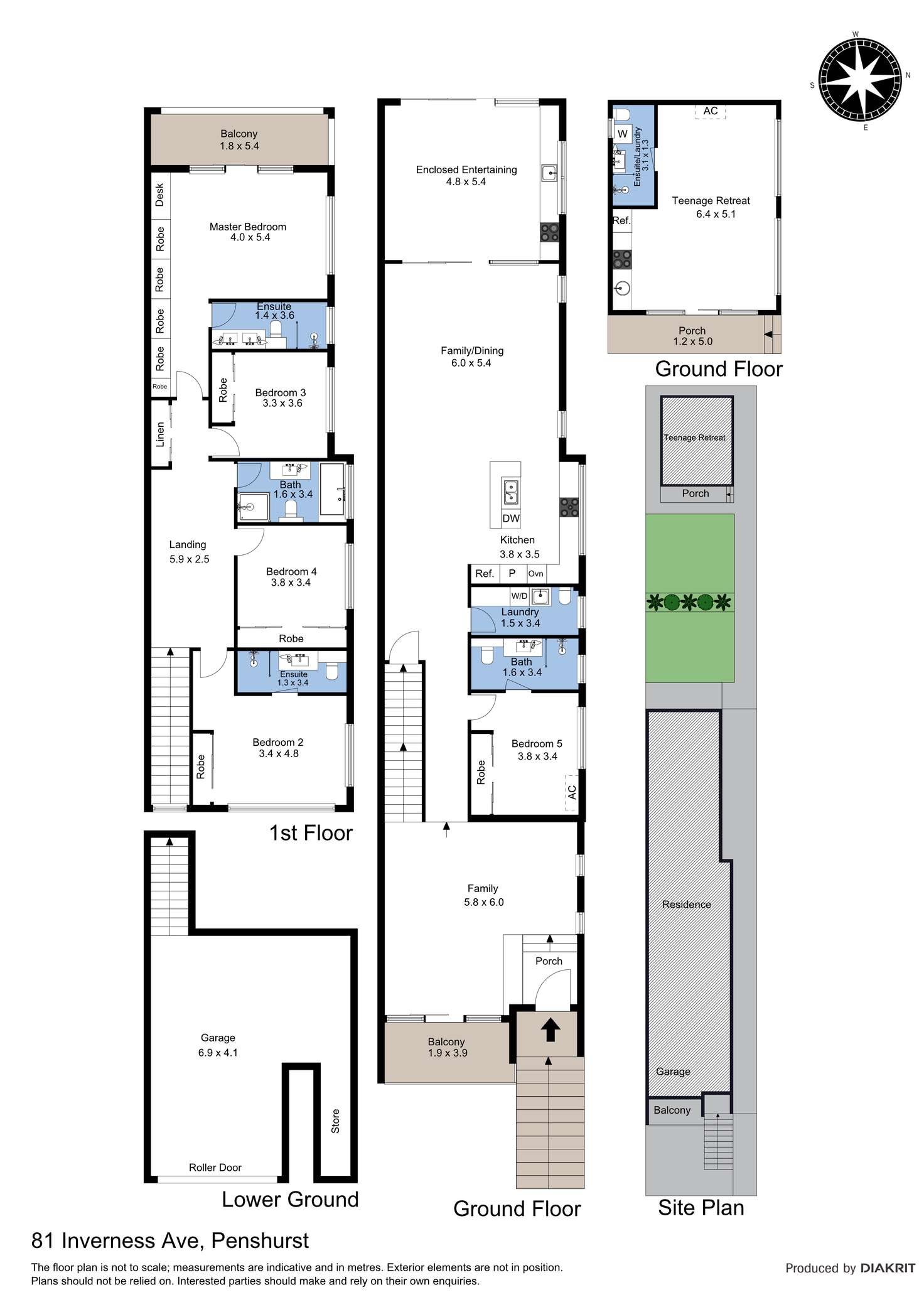 Floorplan of Homely semiDetached listing, 81B Inverness Avenue, Penshurst NSW 2222