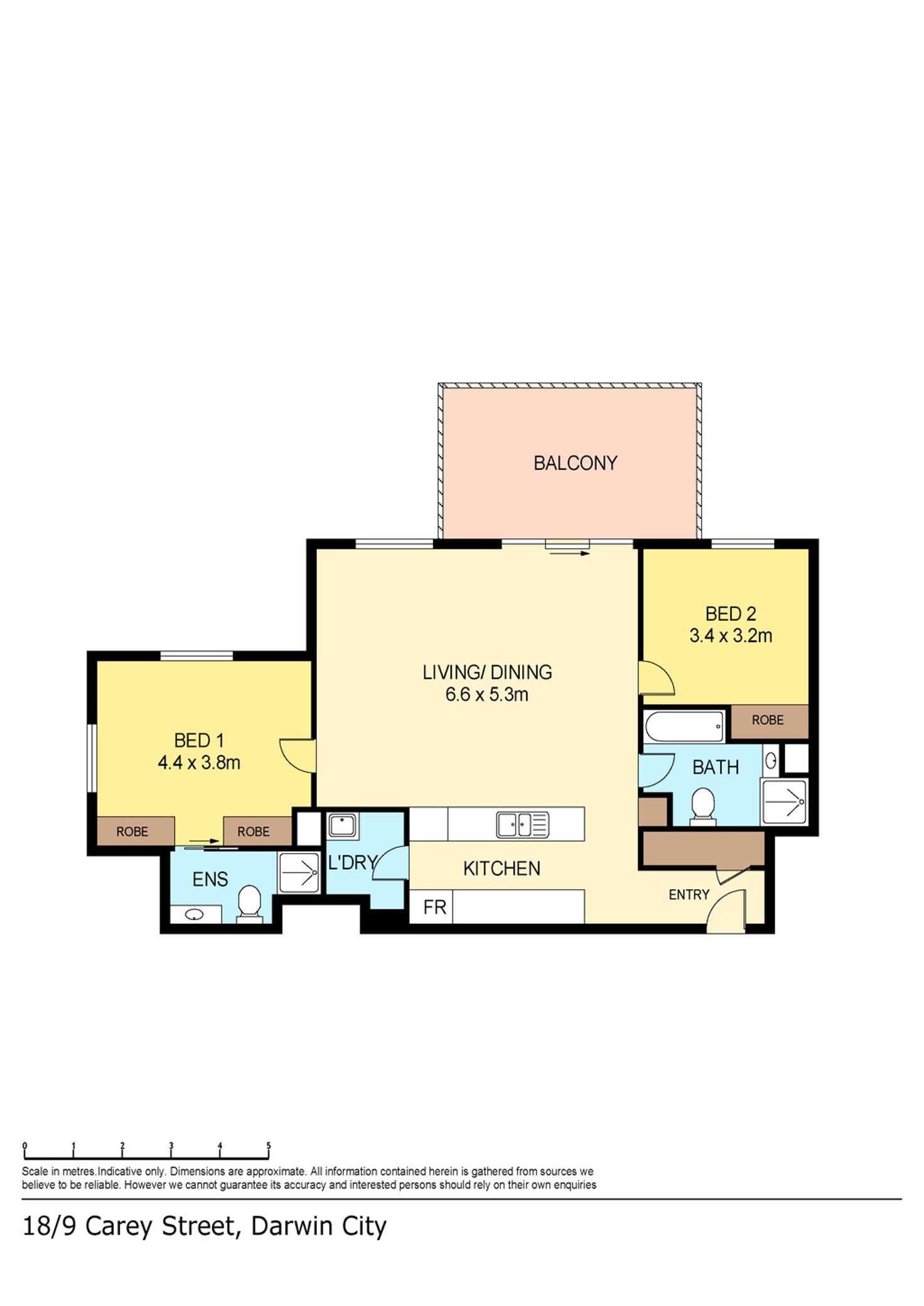 Floorplan of Homely unit listing, 18/9 Carey Street, Darwin City NT 800