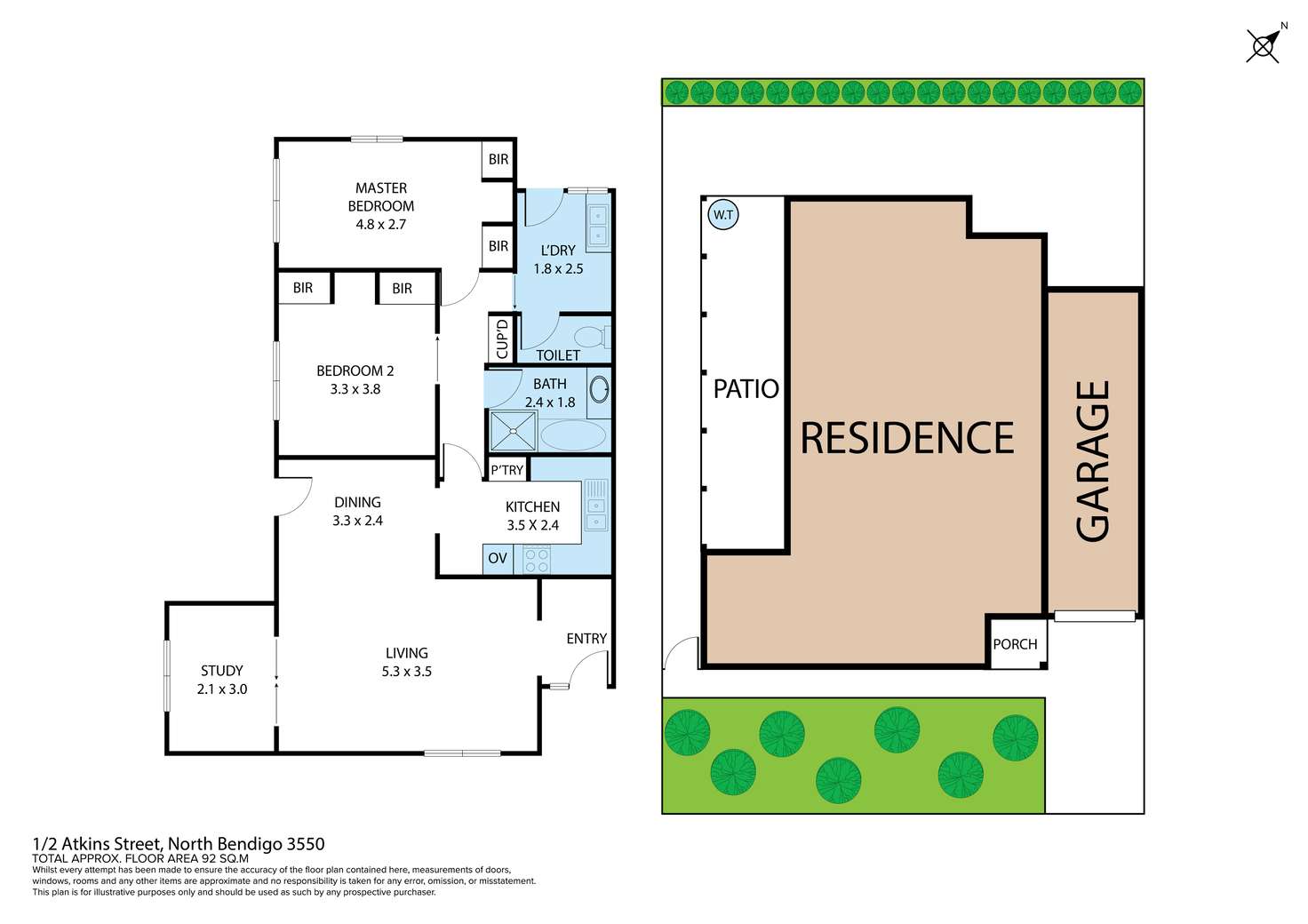 Floorplan of Homely house listing, 1/2 Atkins Street, Bendigo VIC 3550