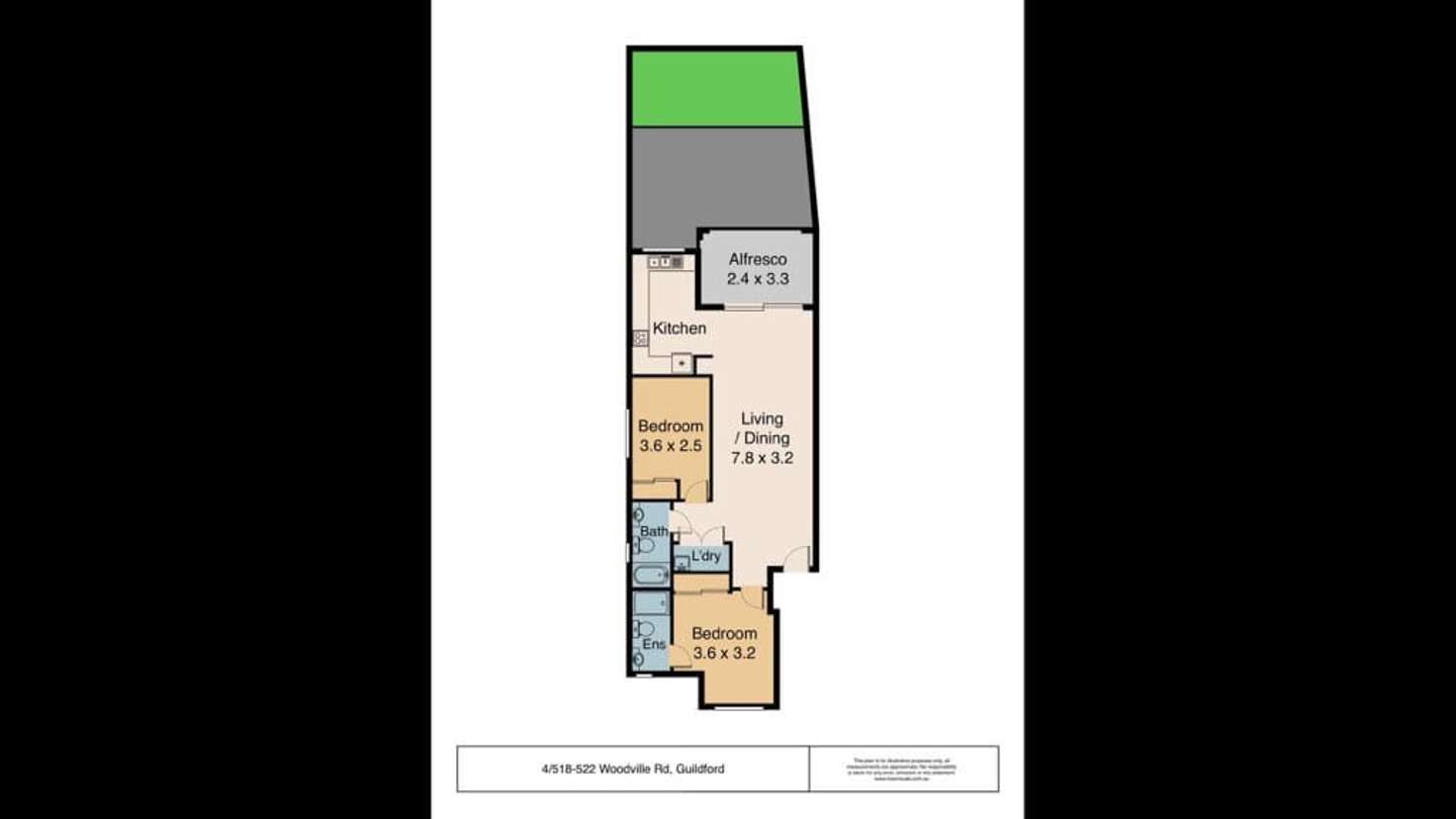 Floorplan of Homely unit listing, 4/518-522 Woodville Road, Guildford NSW 2161