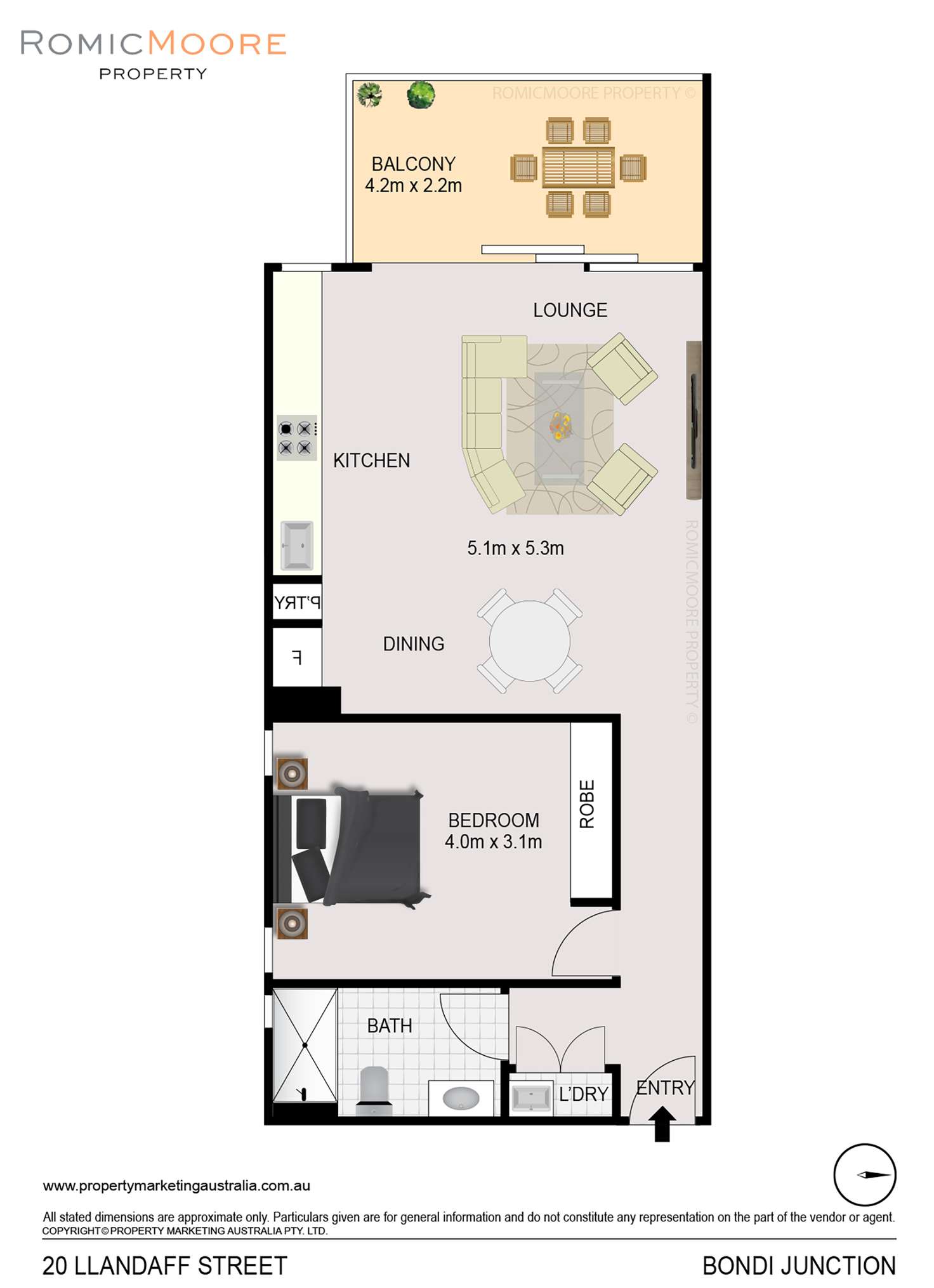 Floorplan of Homely apartment listing, 302/20 Llandaff Street, Bondi Junction NSW 2022