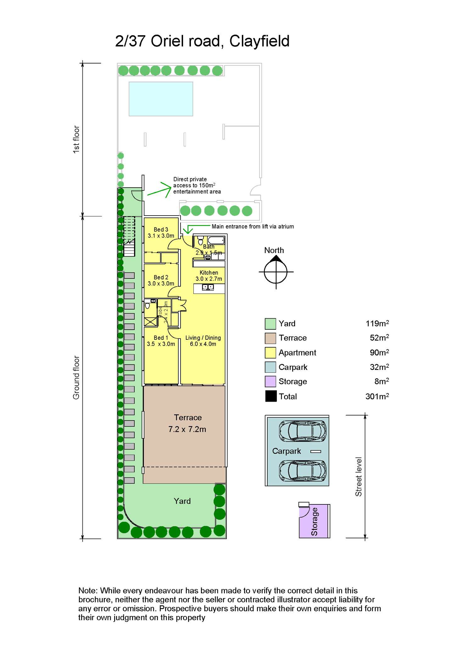 Floorplan of Homely unit listing, 2/37 Oriel Road, Clayfield QLD 4011